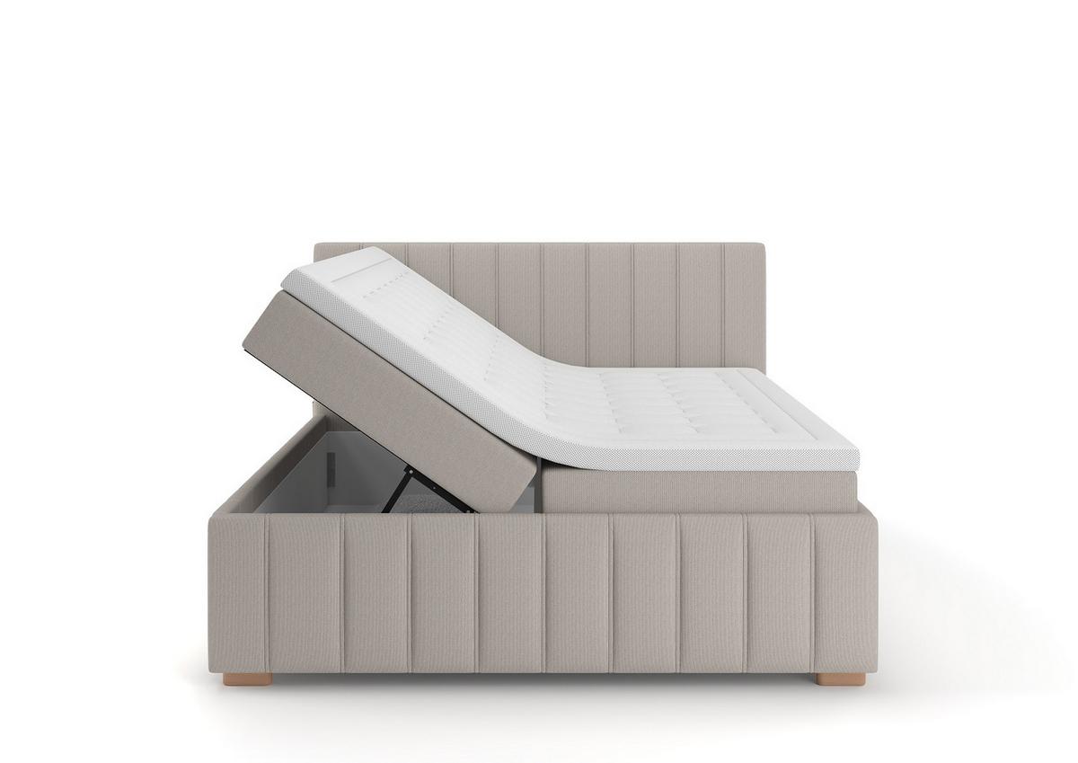 Box Ágy Pretty - bézs, Konventionell, faalapú anyag/textil (160/200cm) - Mömax
