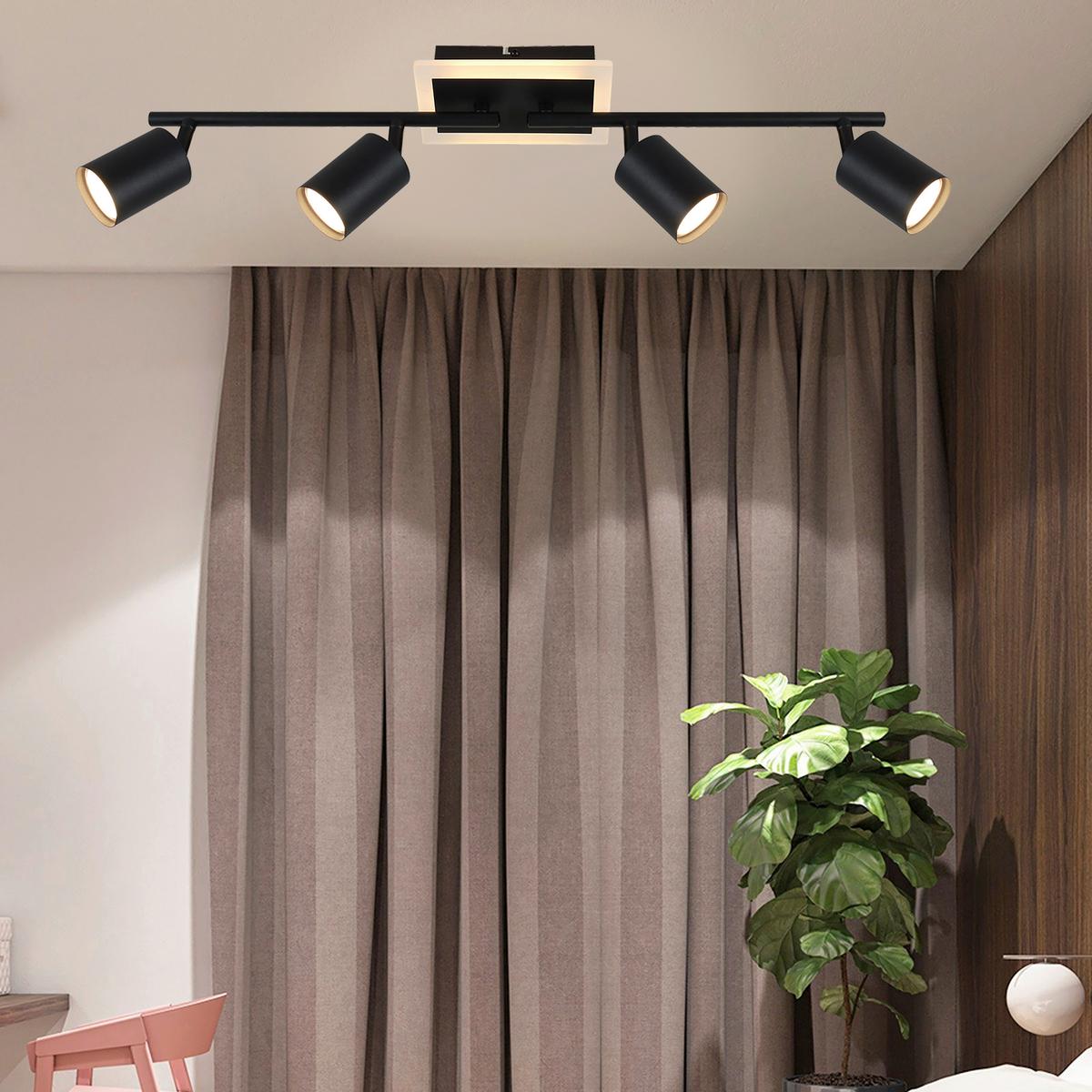 LAMPA SUFITOWA MAXIN - czarny, Trend, tworzywo sztuczne/metal (63/9,5/16cm) - Novel