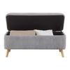 SITTBÄNK JENSON -EXKLUSIV- - grå/naturfärgad, Modern, trä/textil (100/43/40cm) - Mömax