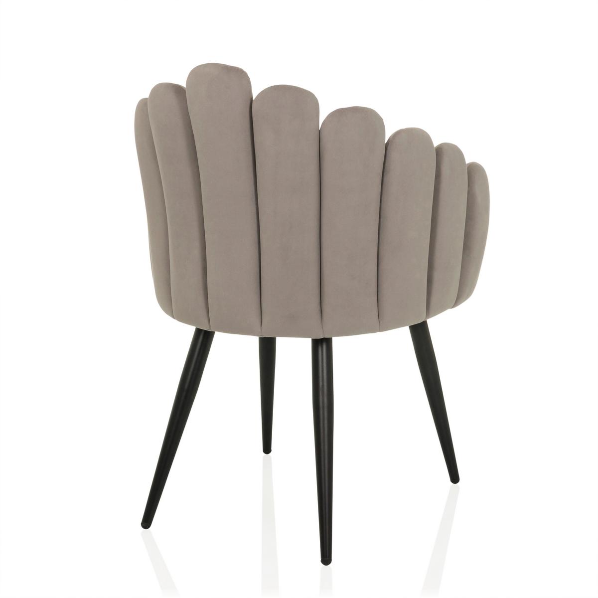 Naslanjač Scallore, Siva - siva, Moderno, kovina/tekstil (63/84/56cm) - MID.YOU