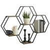 VÄGGHYLLPLAN OLANA - svart/naturfärgad, Lifestyle, metall/trämaterial (88/63/12cm) - Mömax