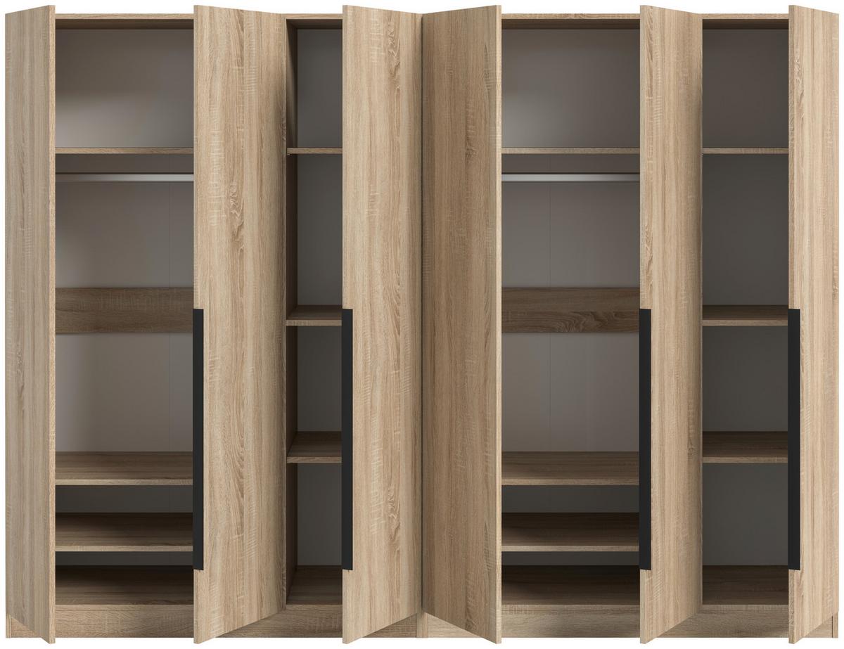 Drehtürenschrank KOPENHAGEN ca.240x181x52cm Sonoma Eiche - Sonoma Eiche, MODERN, Holzwerkstoff (240/181cm) - MID.YOU
