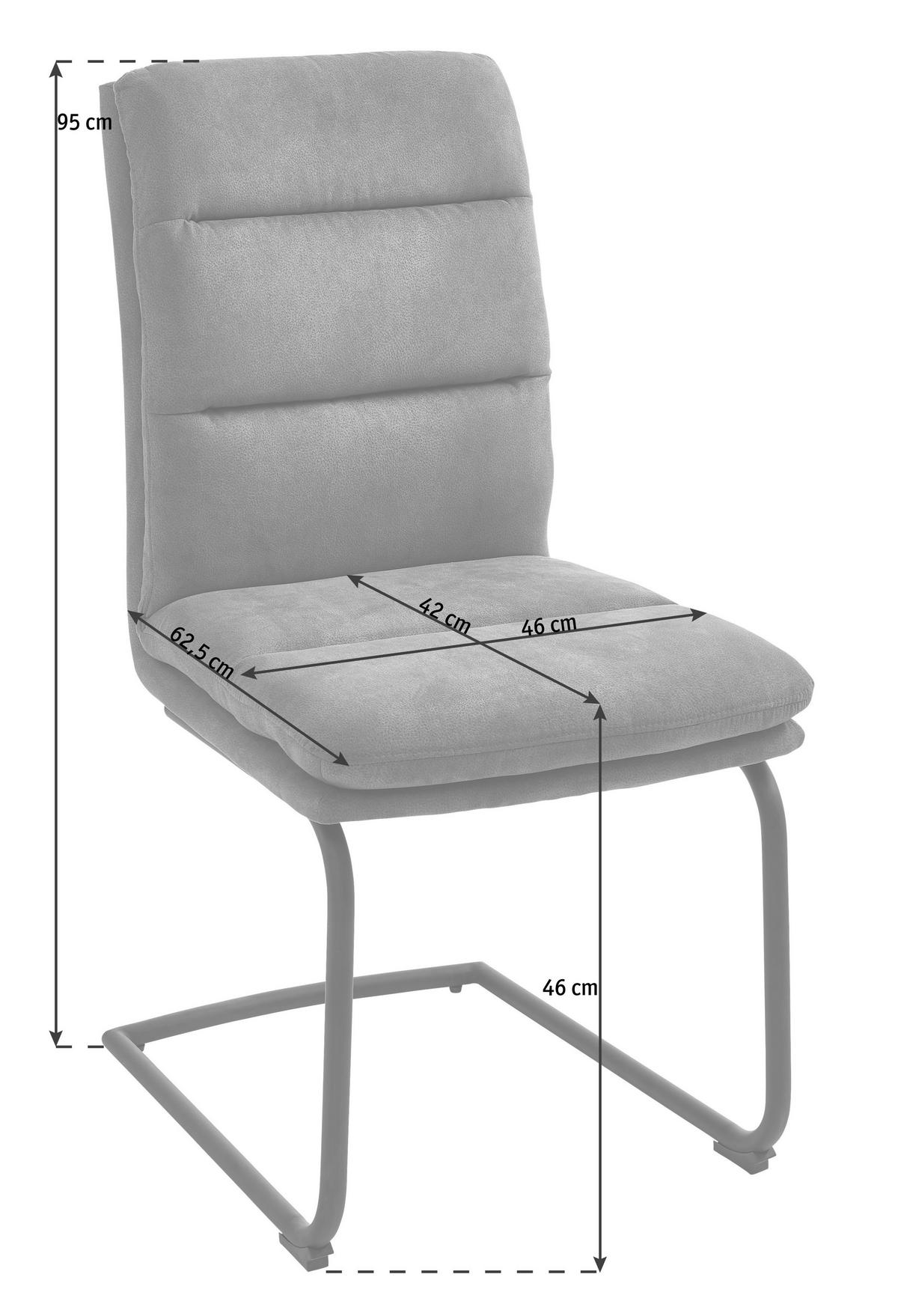 KRZESŁO NA PŁOZIE SCOTTY - beżowy/czarny, Design, metal/tkanina (46/62,5/95cm) - Cantus