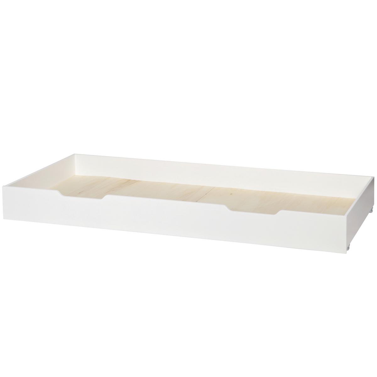 Bettschubkasten Nikki Weiß - Weiß, Basics, Holz (198/20/94cm) - MID.YOU