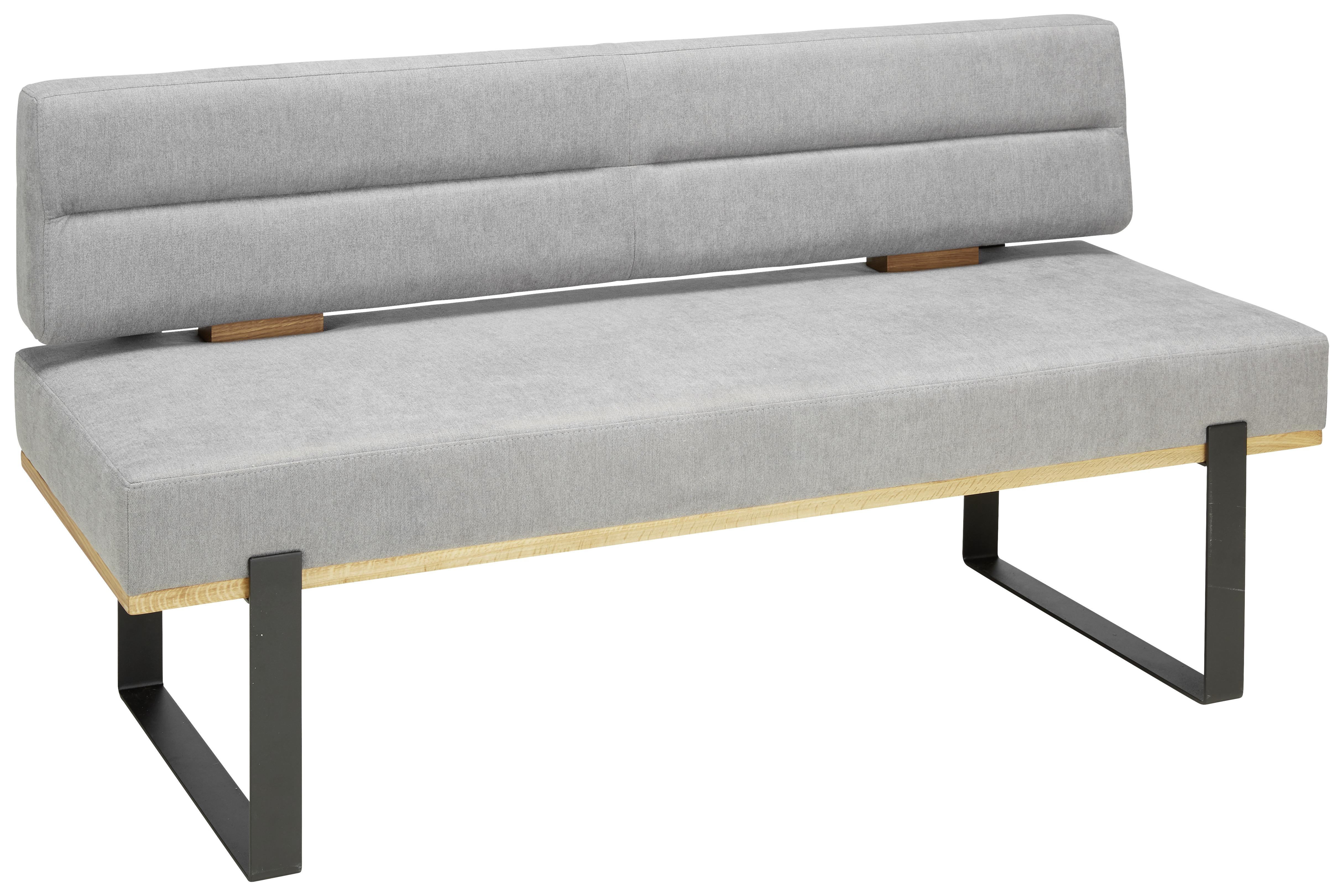 Sitzbank in Grau - Konventionell, Holz/Textil (160/85/61cm) - Modern Living