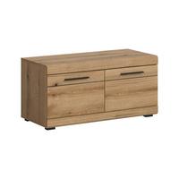 Garderobna Klop Scout, Barva Hrasta, Z Blazino - siva/temni hrast, Design, umetna masa/tekstil - Livetastic