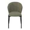 STOL ZOEY - grön/svart, Modern, metall/trä (48/79/61cm) - Bessagi Home