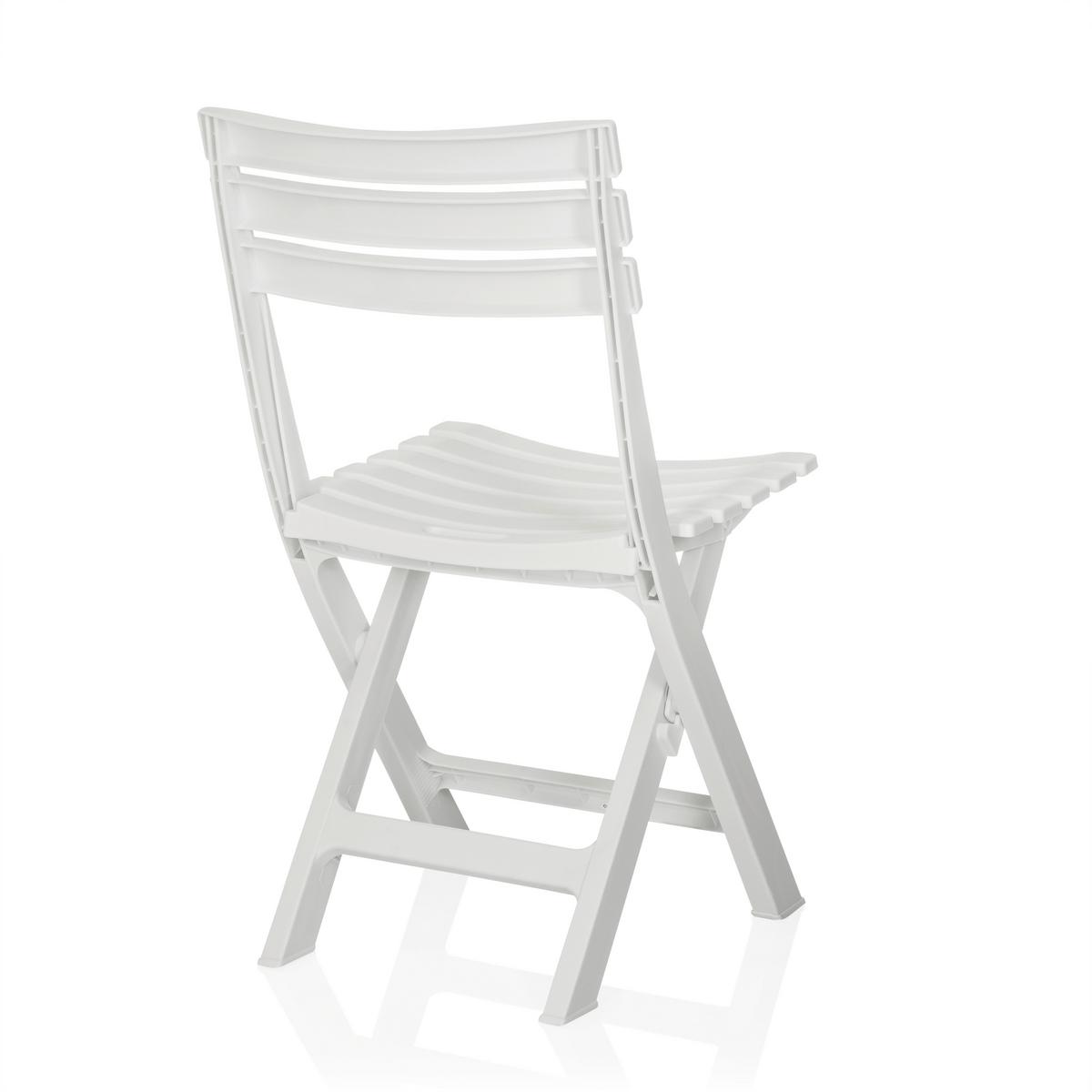 Zložljiv Stol Travano, Bela - bela, Moderno, umetna masa (42/80/45,5cm) - MID.YOU