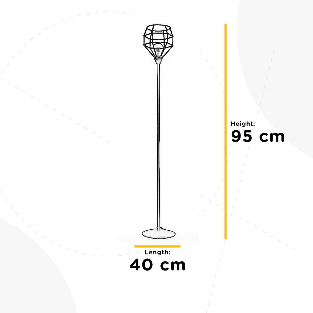 Stehleuchte Spider Schwarz max. 22 Watt - Schwarz, LIFESTYLE, Metall (28/173cm)