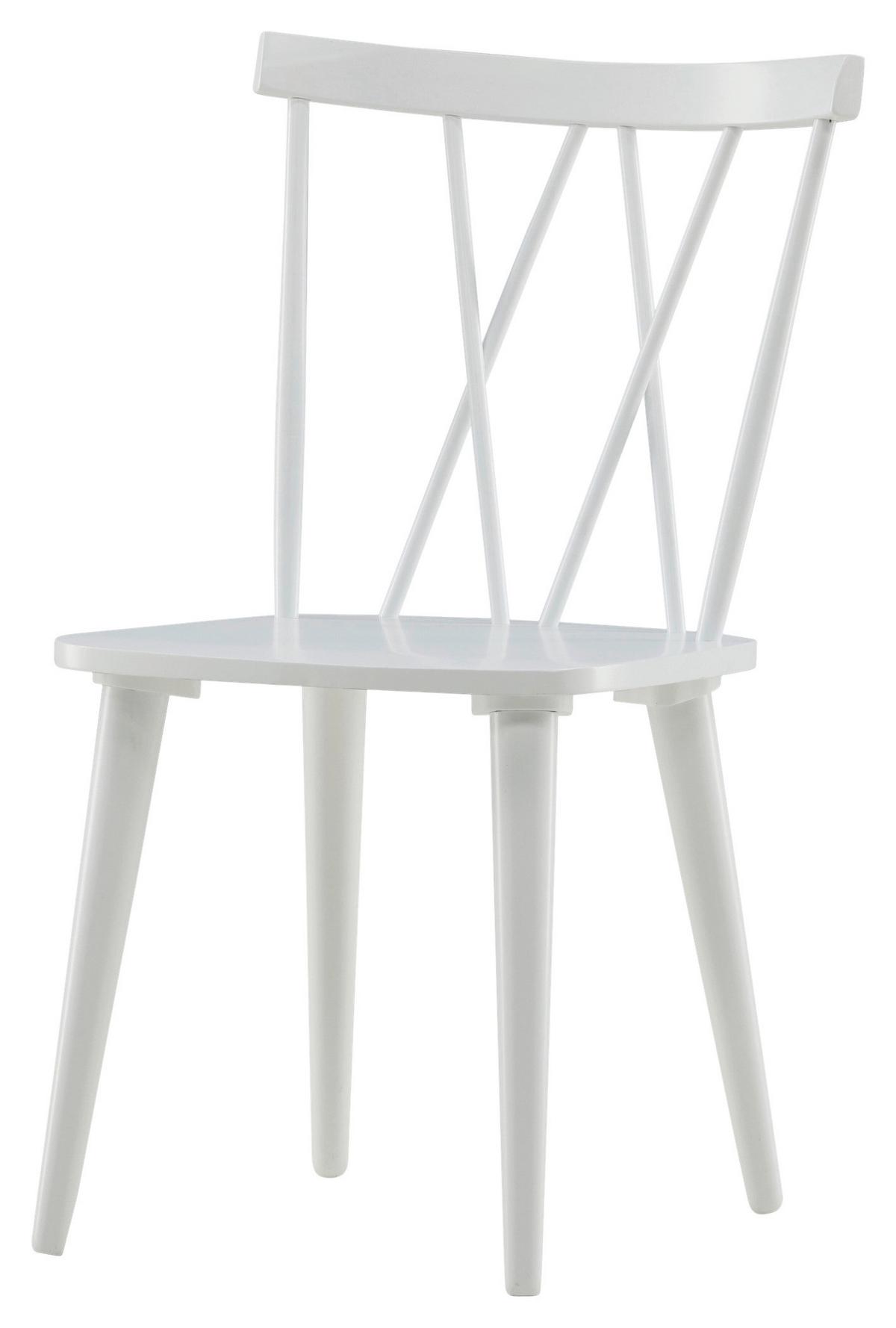 STUHL-SET MARIETTE - Weiß, Design, Holz (53.5/86/50cm) - Livetastic
