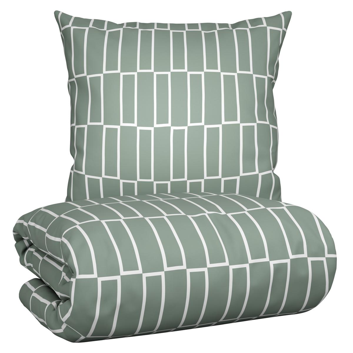 Bettwäsche Brigg in diversen Farben - Taupe/Schwarz, Textil (135/200cm) - Modern Living