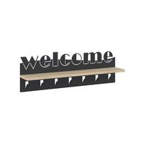 Wandgarderobe Welcome ca. 86x27x15 cm Anthr./Eiche - Sonoma Eiche, Design, Holzwerkstoff/Metall (86/27/15cm) - Livetastic