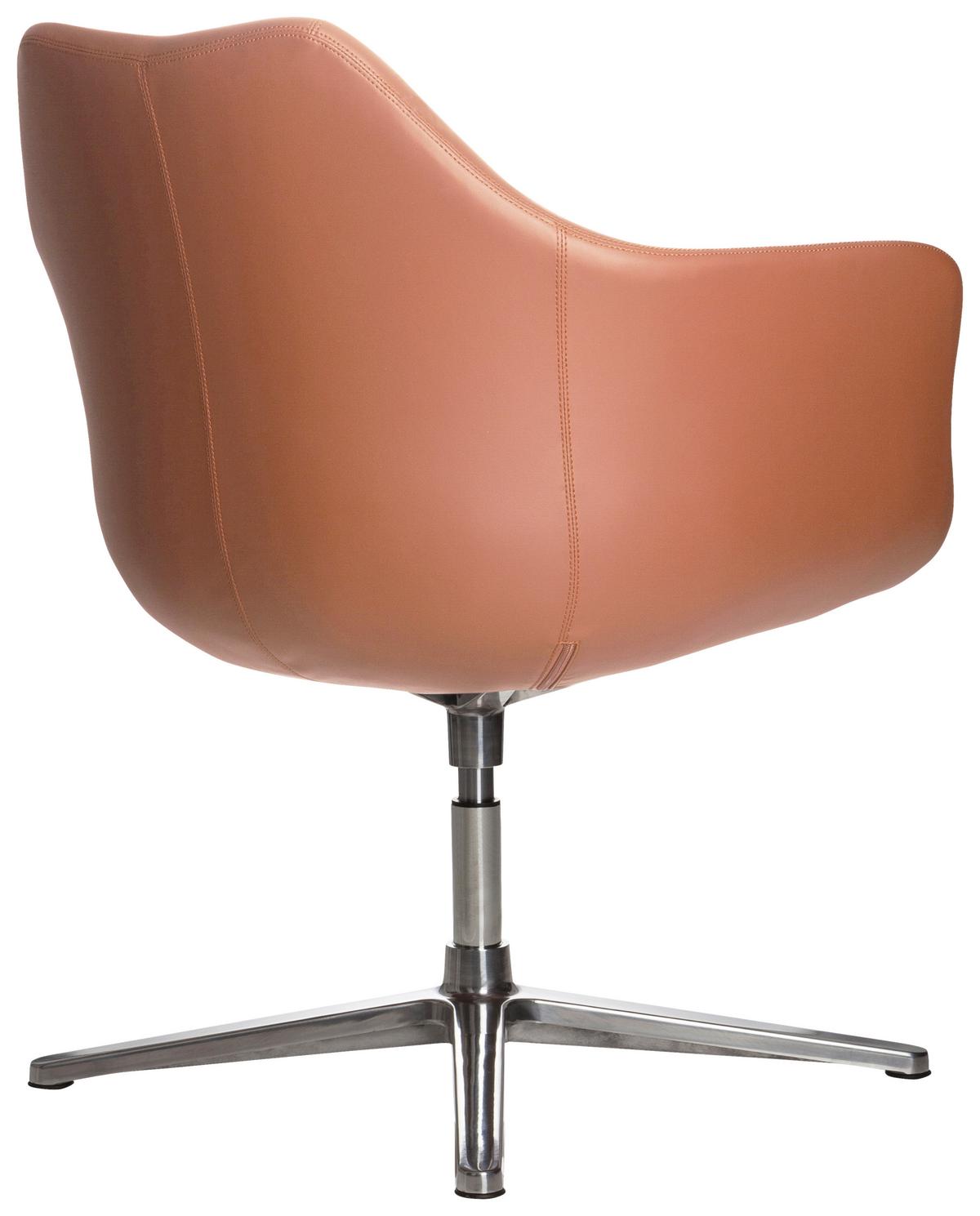 Vrtljivi Stol Artemia, Rjava - srebrne barve/rjava, Basics, kovina/tekstil (67/85/63cm) - MID.YOU