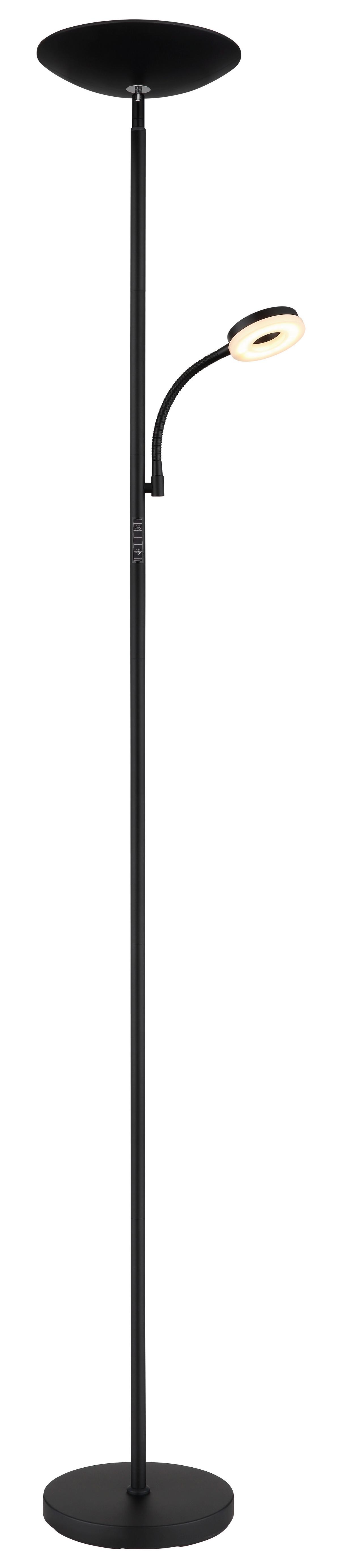 LED-DECKENFLUTER 58011 - Weiss/Schwarz, Design, Kunststoff/Metall (25/179cm) - Globo