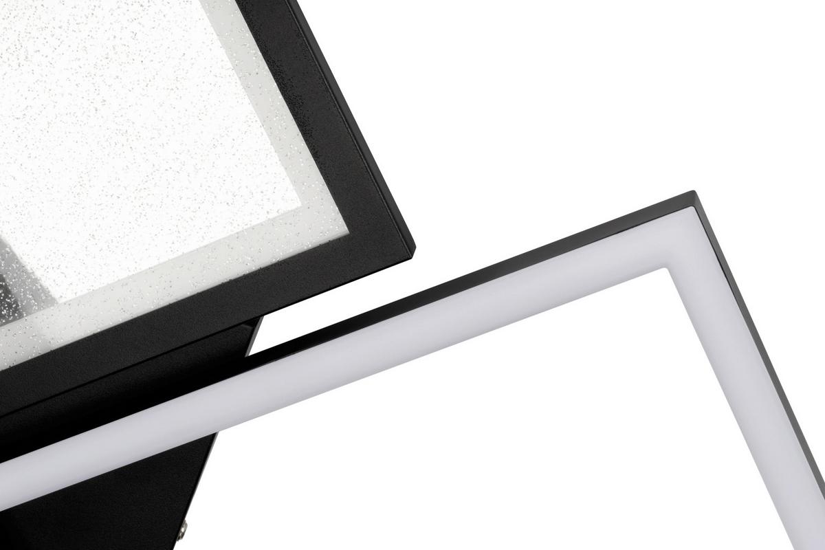 LAMPA SUFITOWA LED FREMONT - czarny/przezroczysty, Lifestyle, tworzywo sztuczne/metal (80/55/6cm) - Novel