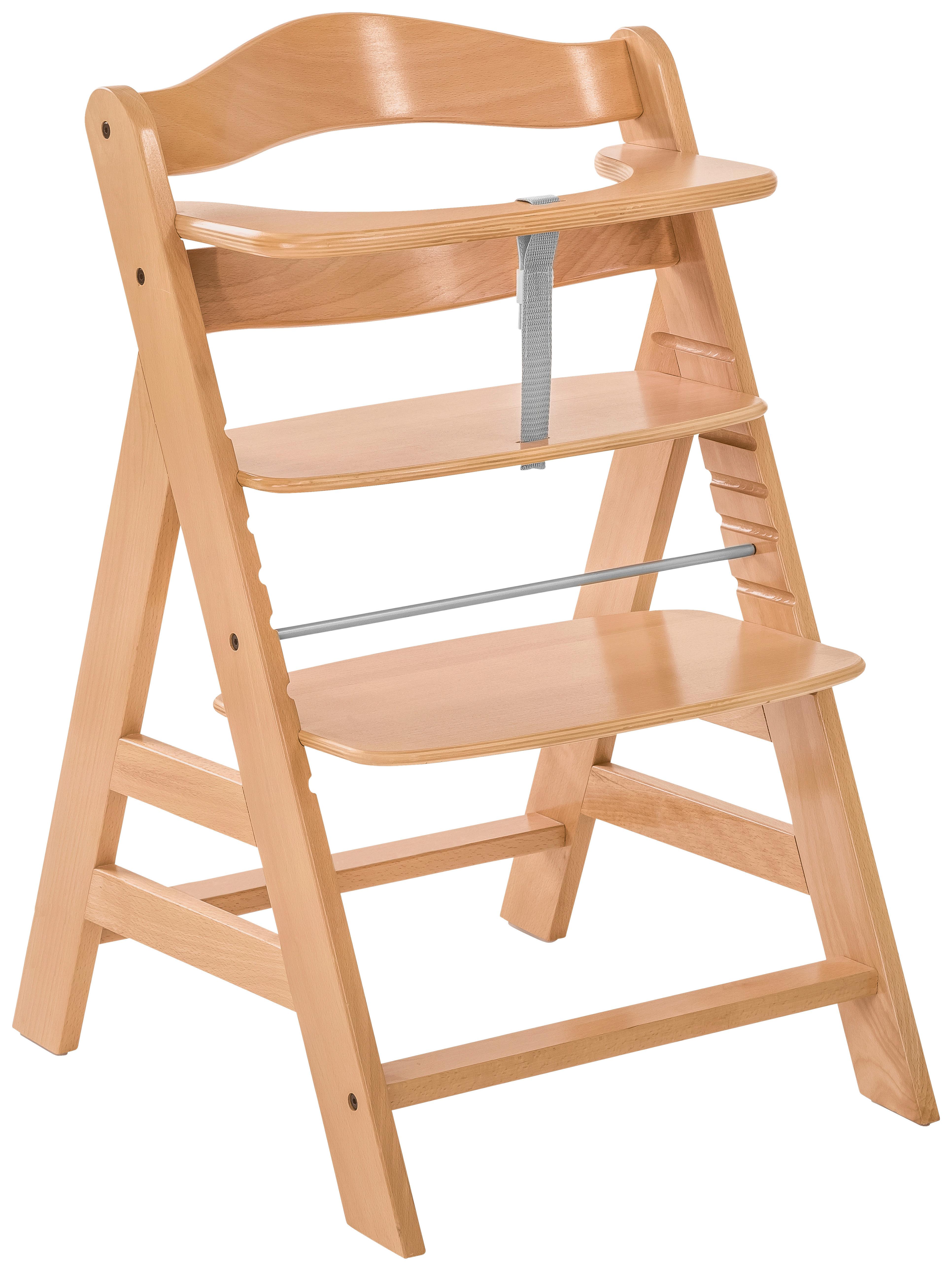 WYSOKIE KRZESŁO 661079 ALPHA+ - kolor naturalny, Basics, drewno (56/80/48cm) - Hauck