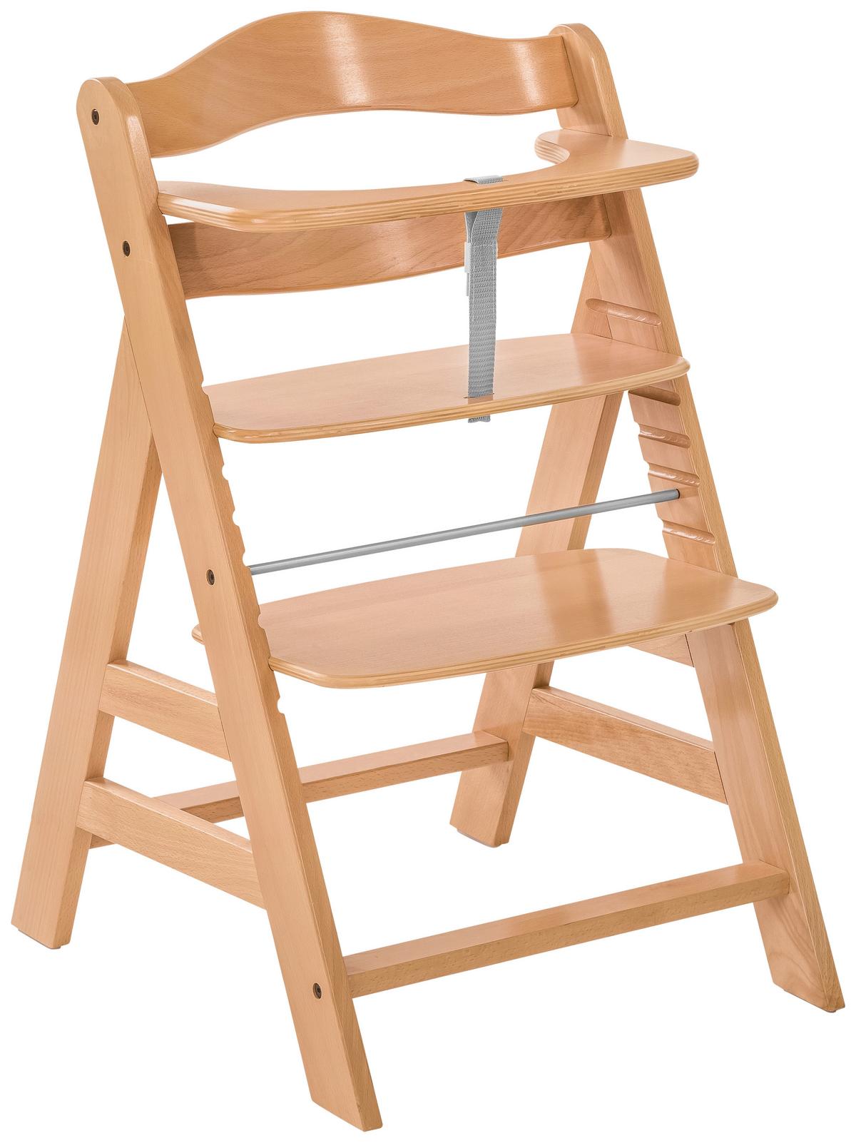 WYSOKIE KRZESŁO 661079 ALPHA+ - kolor naturalny, Basics, drewno (56/80/48cm) - Hauck
