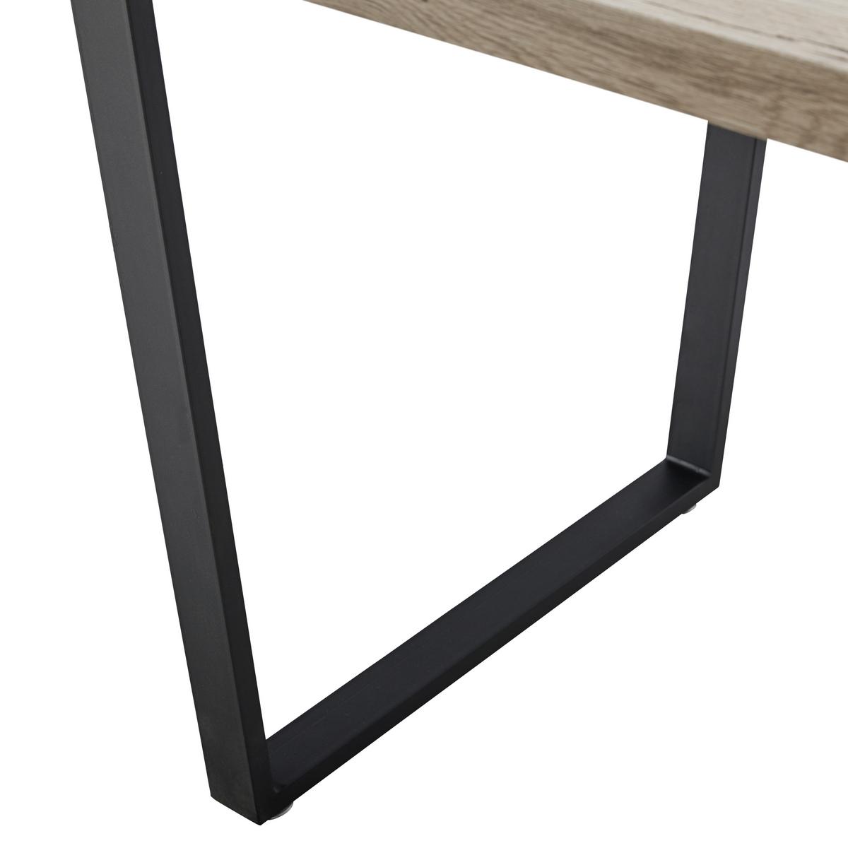 STÓŁ DO JADALNI DAVE - kolor dębowy/czarny, Modern, metal/drewno (160/90/76cm) - Bessagi Home