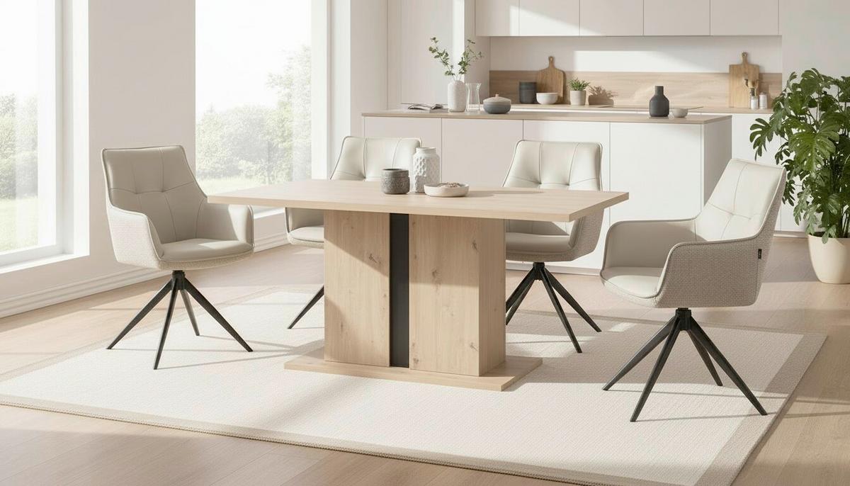 Jedilna Miza Levi, Barva Hrasta, 160x90 - črna/hrast artisan, Moderno, leseni material (160/90/76cm) - Livetastic