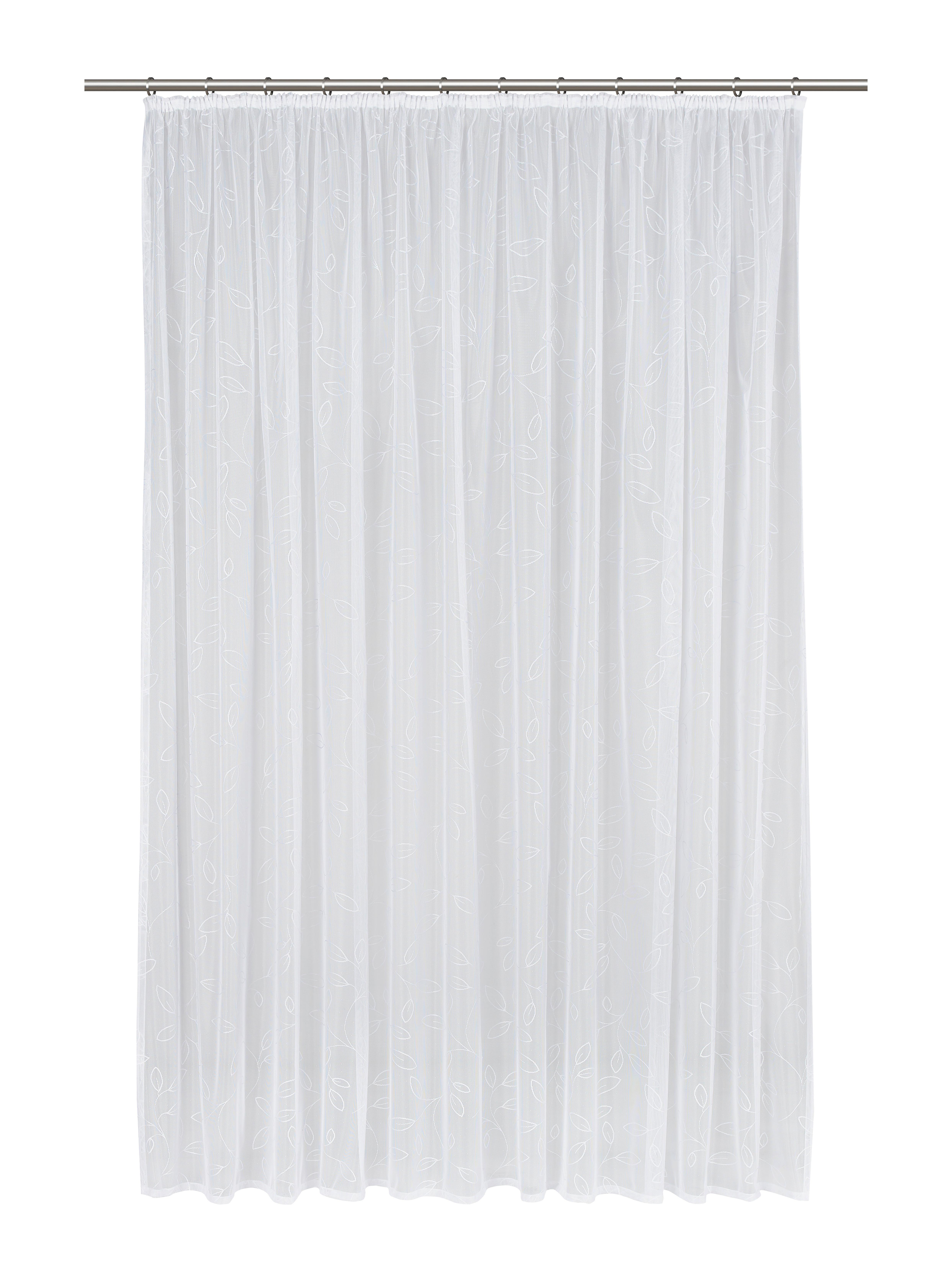 GOTOVA ZAVJESA FLOWER STORE 3 - bijela, Konvencionalno, tekstil (300/245cm) - Modern Living