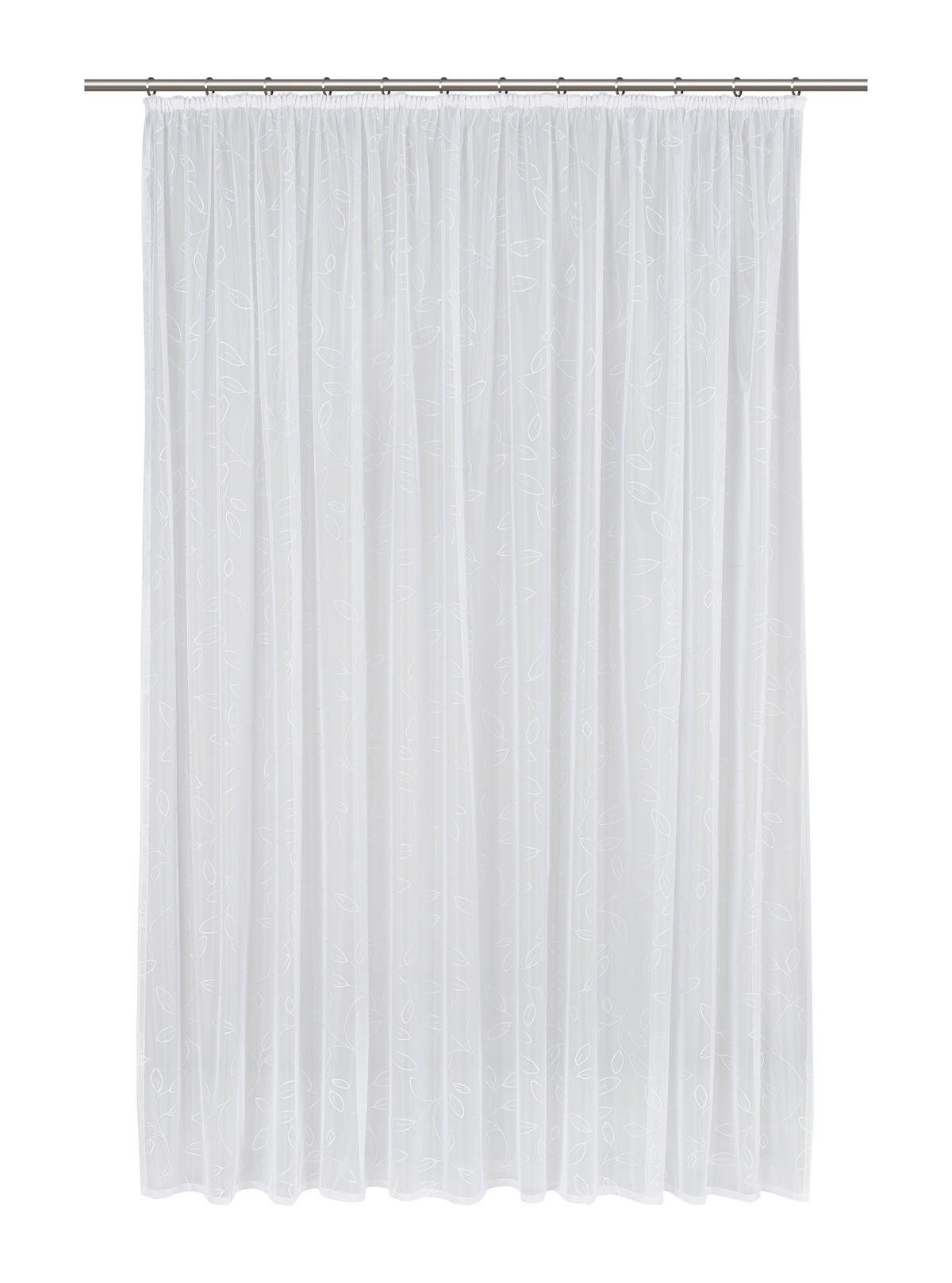 GOTOVA ZAVJESA FLOWER STORE 3 - bijela, Konvencionalno, tekstil (300/245cm) - Modern Living