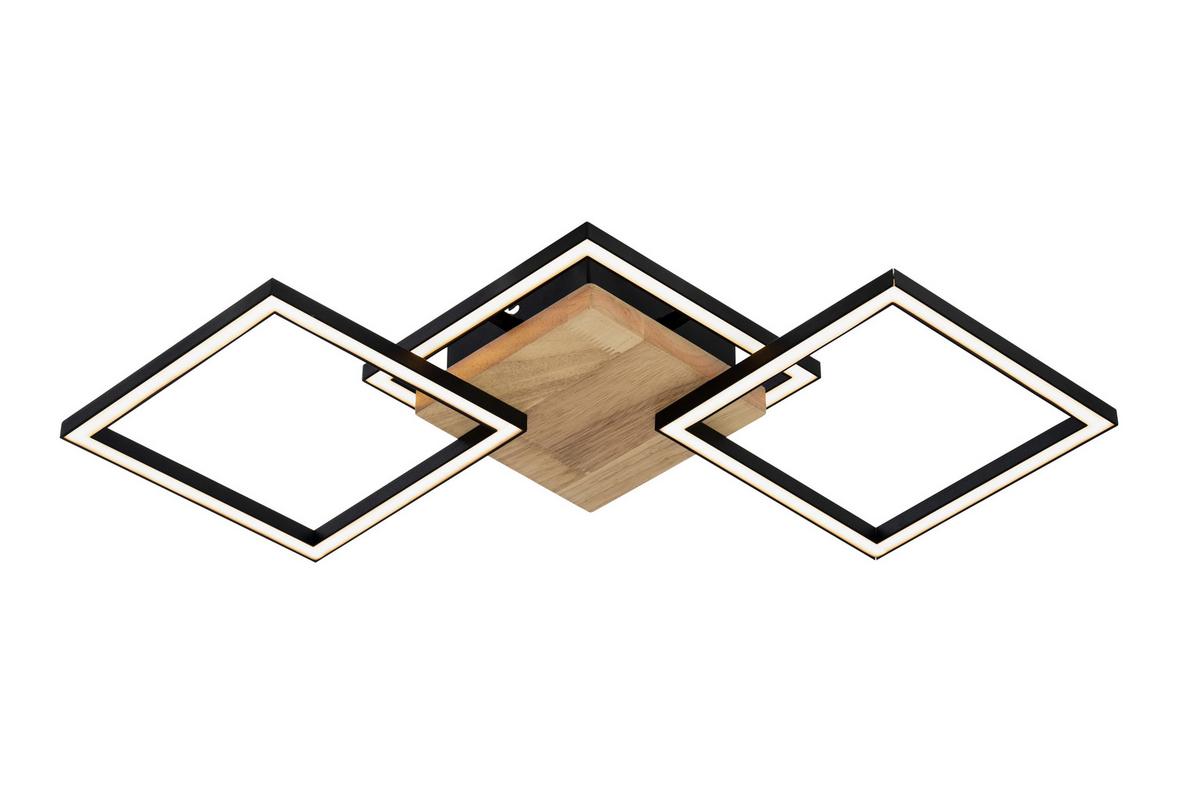 LAMPA SUFITOWA LED RIO *SBN* - kolor naturalny/czarny, Basics, tworzywo sztuczne/metal (63/27,5/5,7cm) - Novel