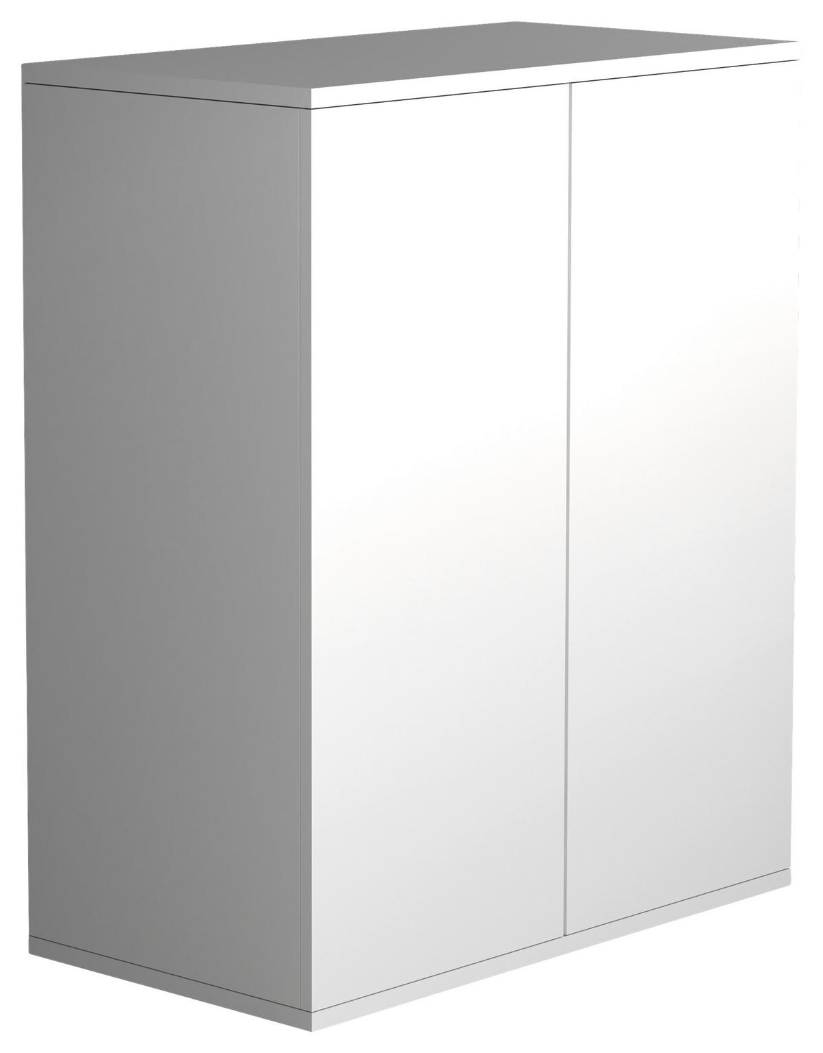 Kommode DALOSA Weiß ca. 60x73x32 cm - Anthrazit/Weiß, MODERN, Holzwerkstoff/Kunststoff (60/73/32cm) - MID.YOU