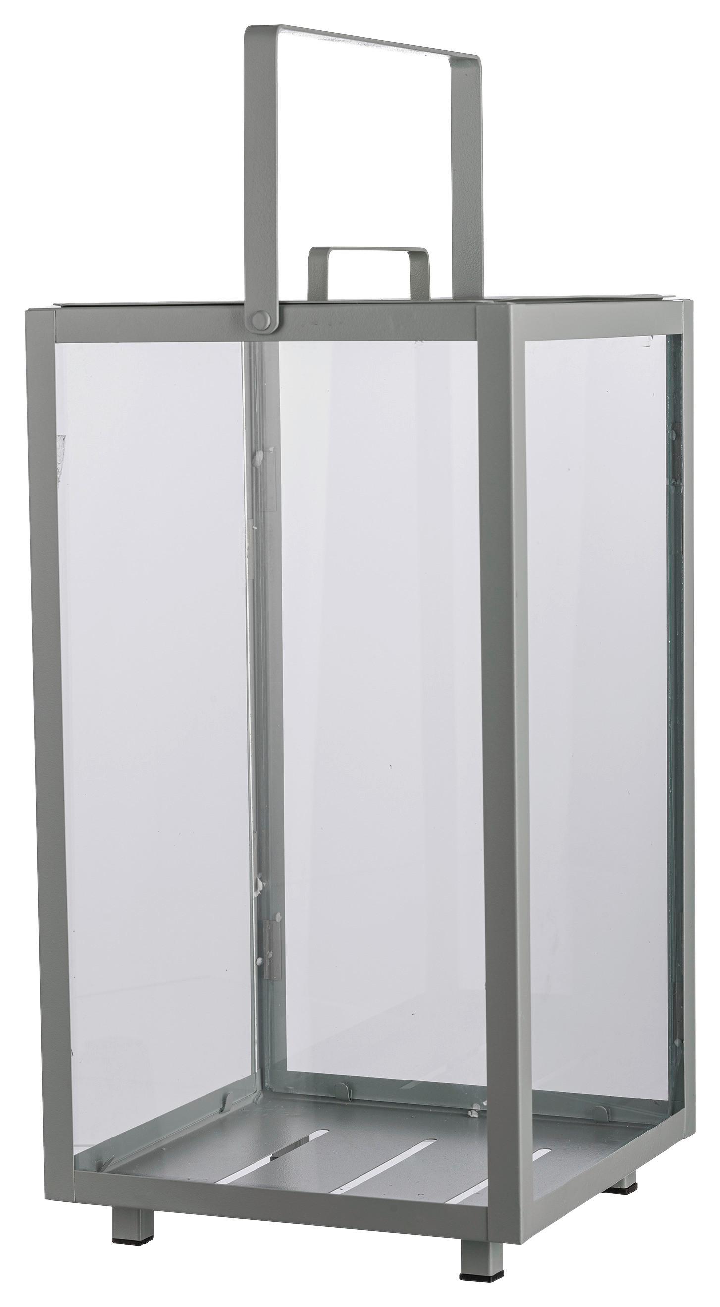 Laterne Sofia I in Salbeigrün - Salbeigrün, KONVENTIONELL, Glas/Metall (17/41/17cm) - Modern Living