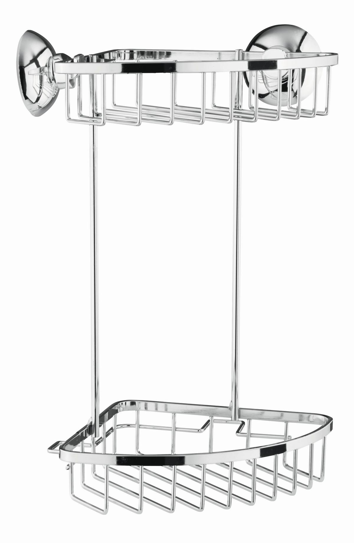Regal Za Prho Lesley - barve kroma, kovina (17,5/30/17,5cm) - Mömax