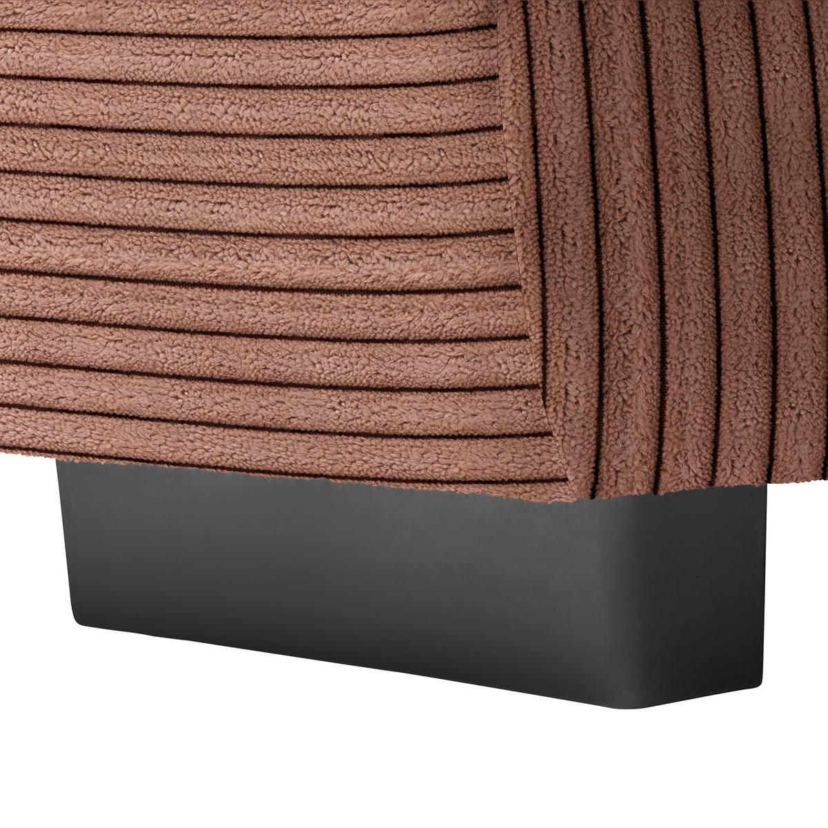 Wohnlandschaft Vivo Karamell - Karamell/Schwarz, MODERN, Kunststoff/Textil (179/63/317cm) - Based