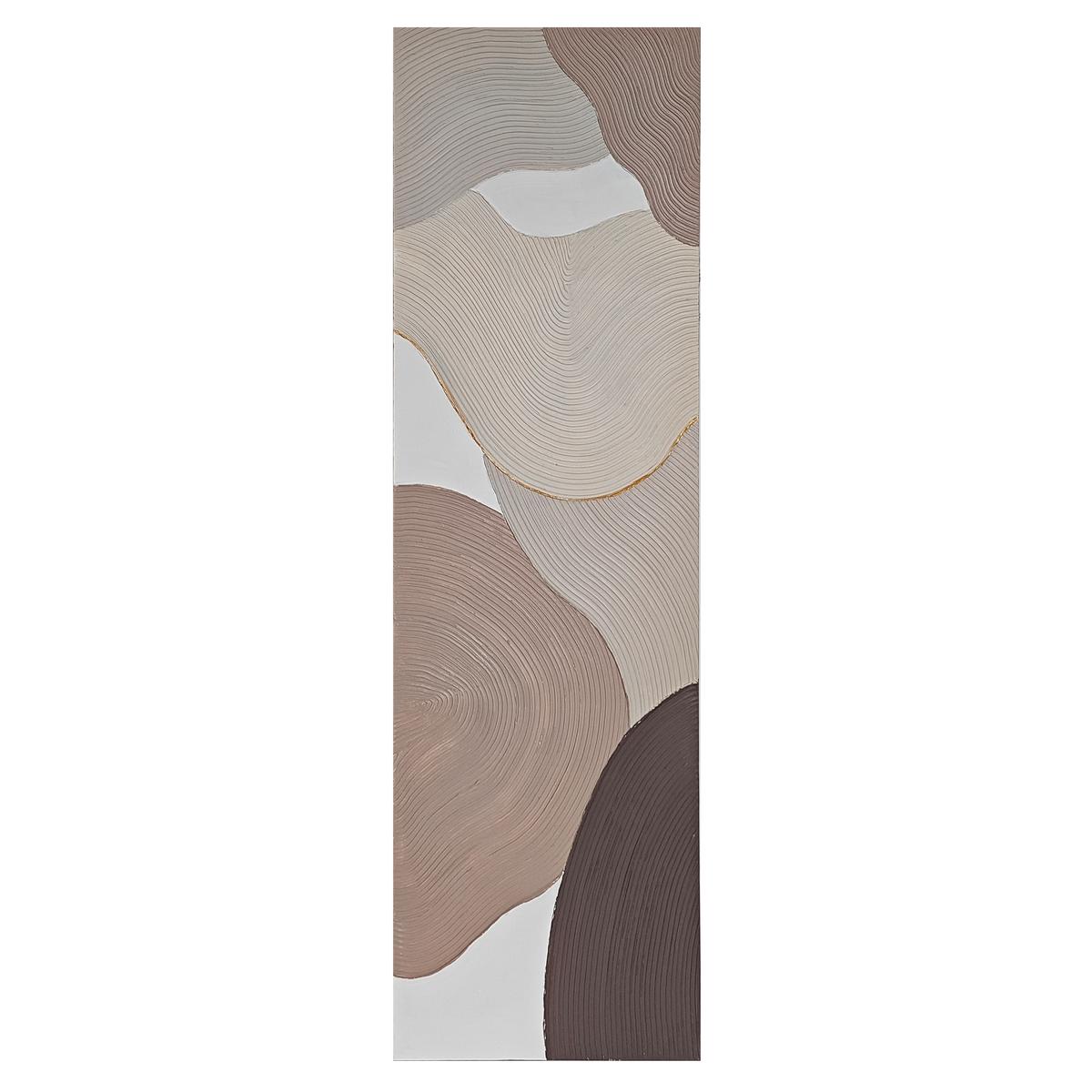 Leinwandbild Edel Braun/Beige ca. 50x150cm - Beige/Beigebraun, Modern, Holz/Textil (50/150/3cm) - Mömax