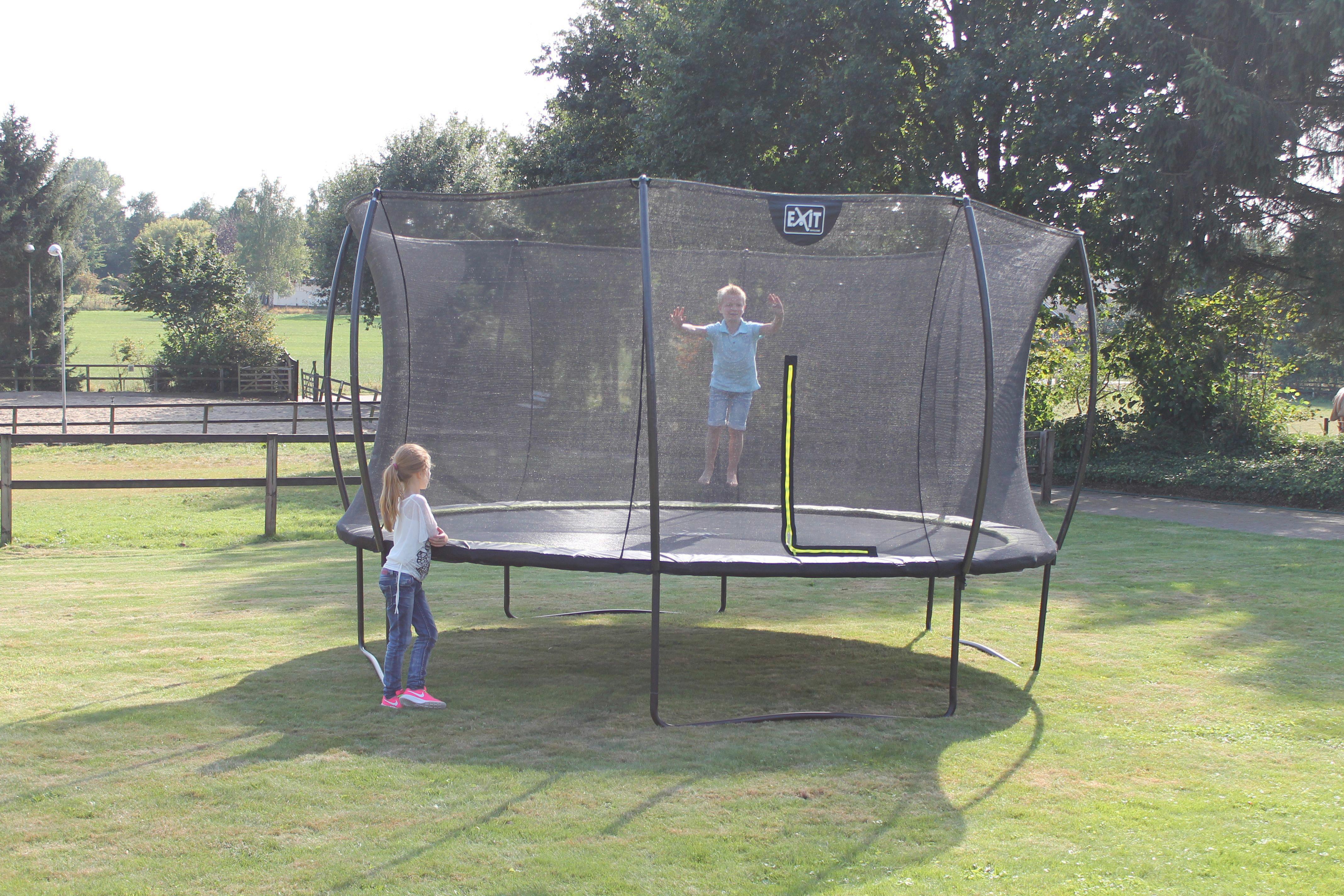 Trampolin Exit Schwarz ø ca. 427cm - Schwarz, KONVENTIONELL, Kunststoff/Metall (427/269cm) - EXIT Toys