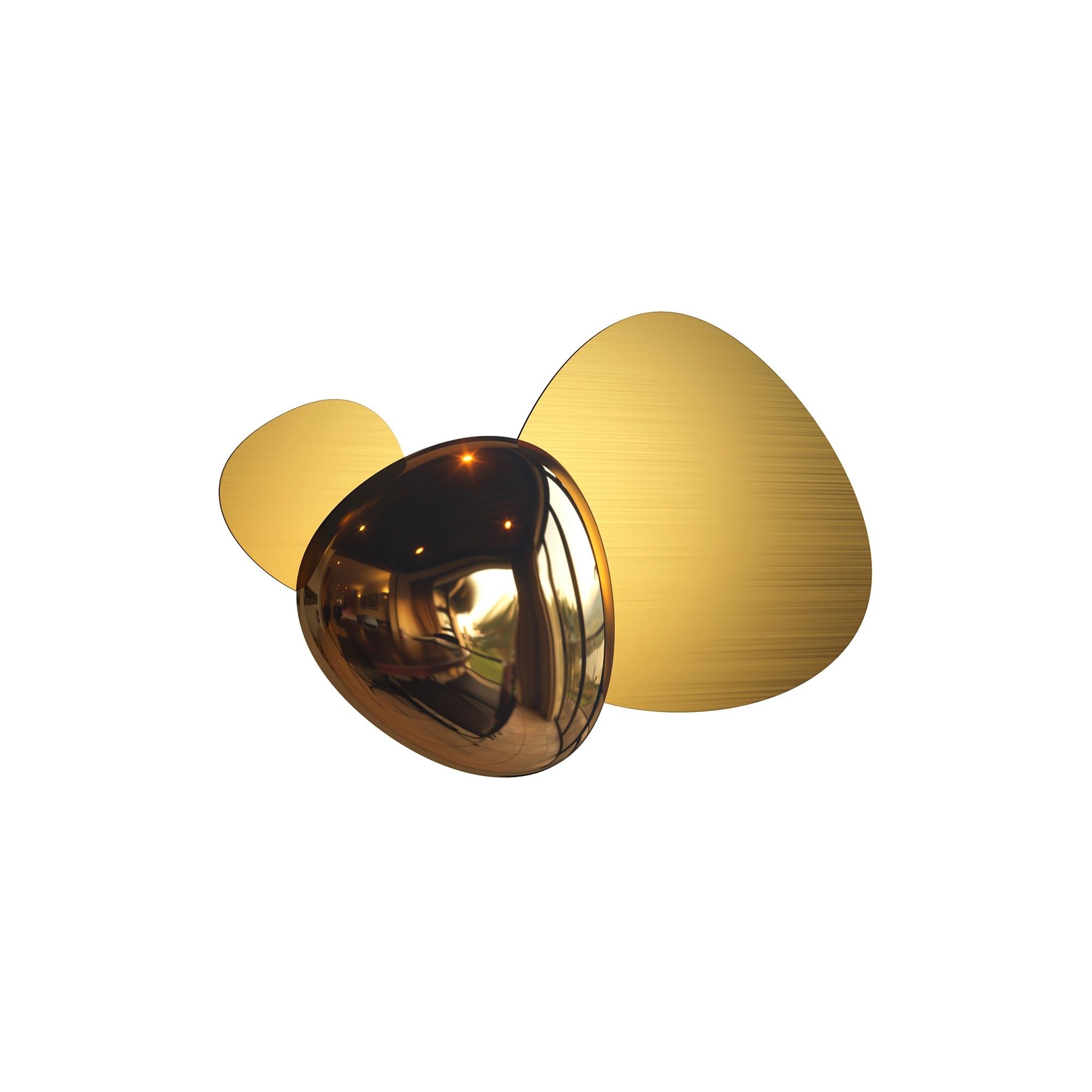 WANDLEUCHTE JACK-STONE - Goldfarben, Trend, Metall (26,9/36,3/7,4cm) - MAYTONI