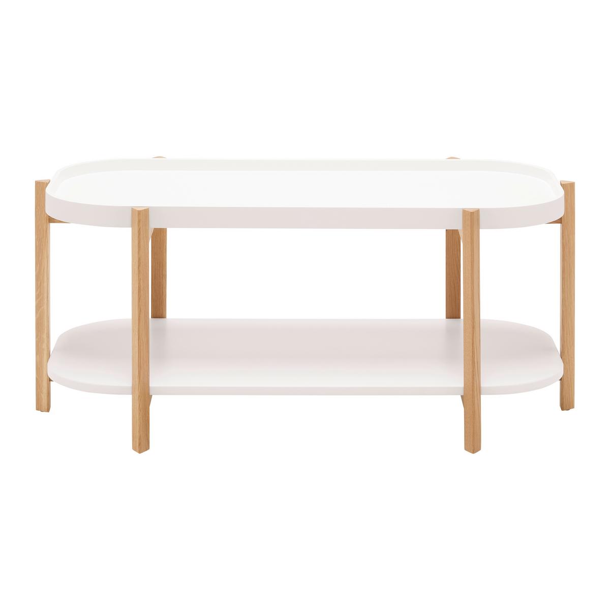 Couchtisch Strut Naturfarben/Weiß - Naturfarben/Weiß, MODERN, Holz/Holzwerkstoff (100/50/45cm) - Mömax