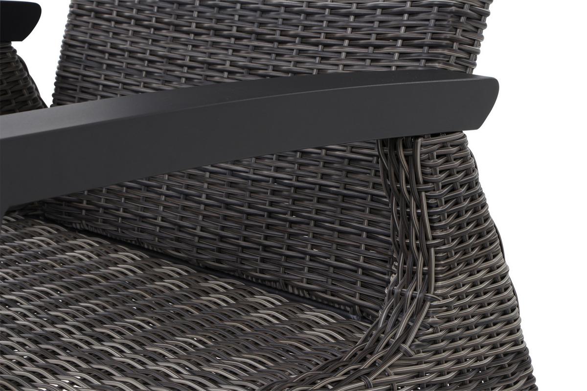 Loungegarnitur Corido Grau - Grau, Basics, Keramik/Kunststoff (72/206/103cm) - Siena Garden