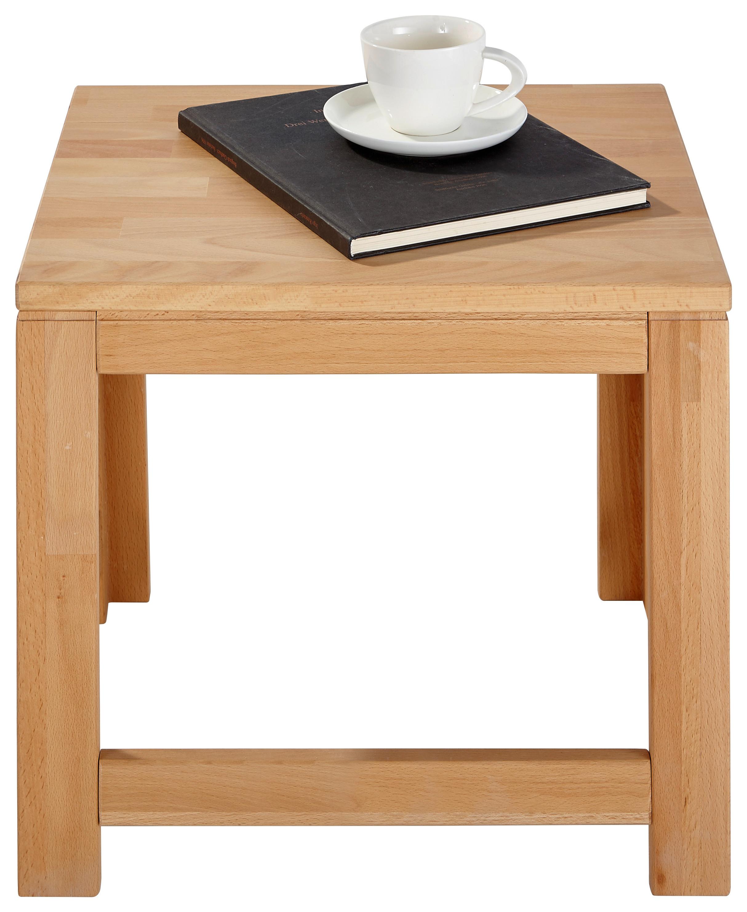 STOLIK BOCZNY OSLO - kolor bukowy, Konventionell, drewno (45/40/38cm) - Linea Natura