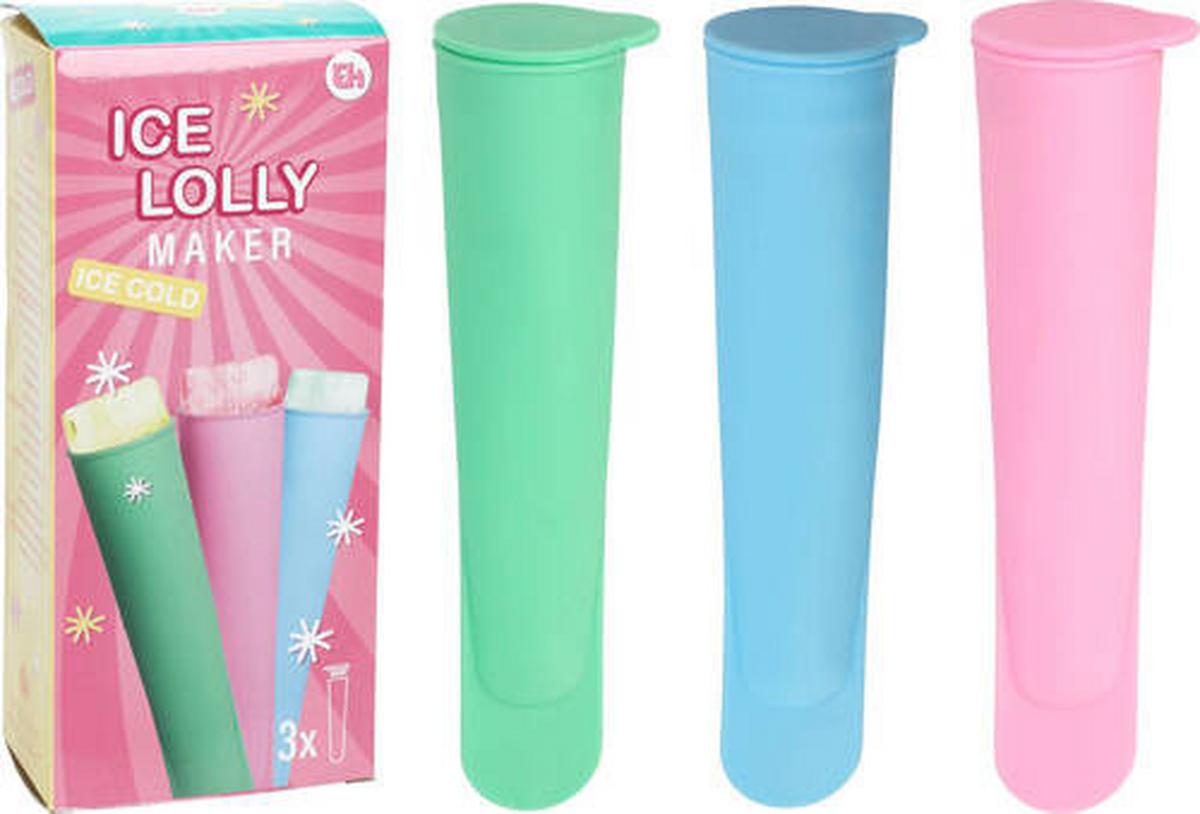 Jégkrémkészítő Forma Ice Lolly - rózsaszín/kék, műanyag (4,2/19,5cm)
