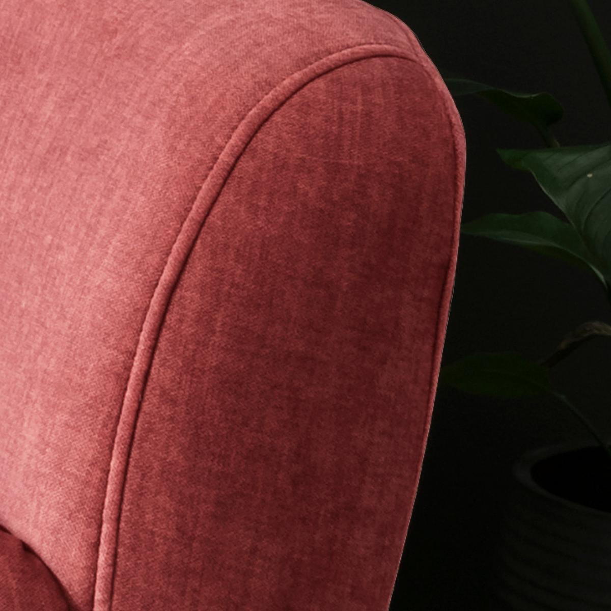 2,5-Sitzer-Sofa Baggio Koralle Velours - Koralle/Buchefarben, MODERN, Holz/Textil (196/94/103cm) - Livetastic