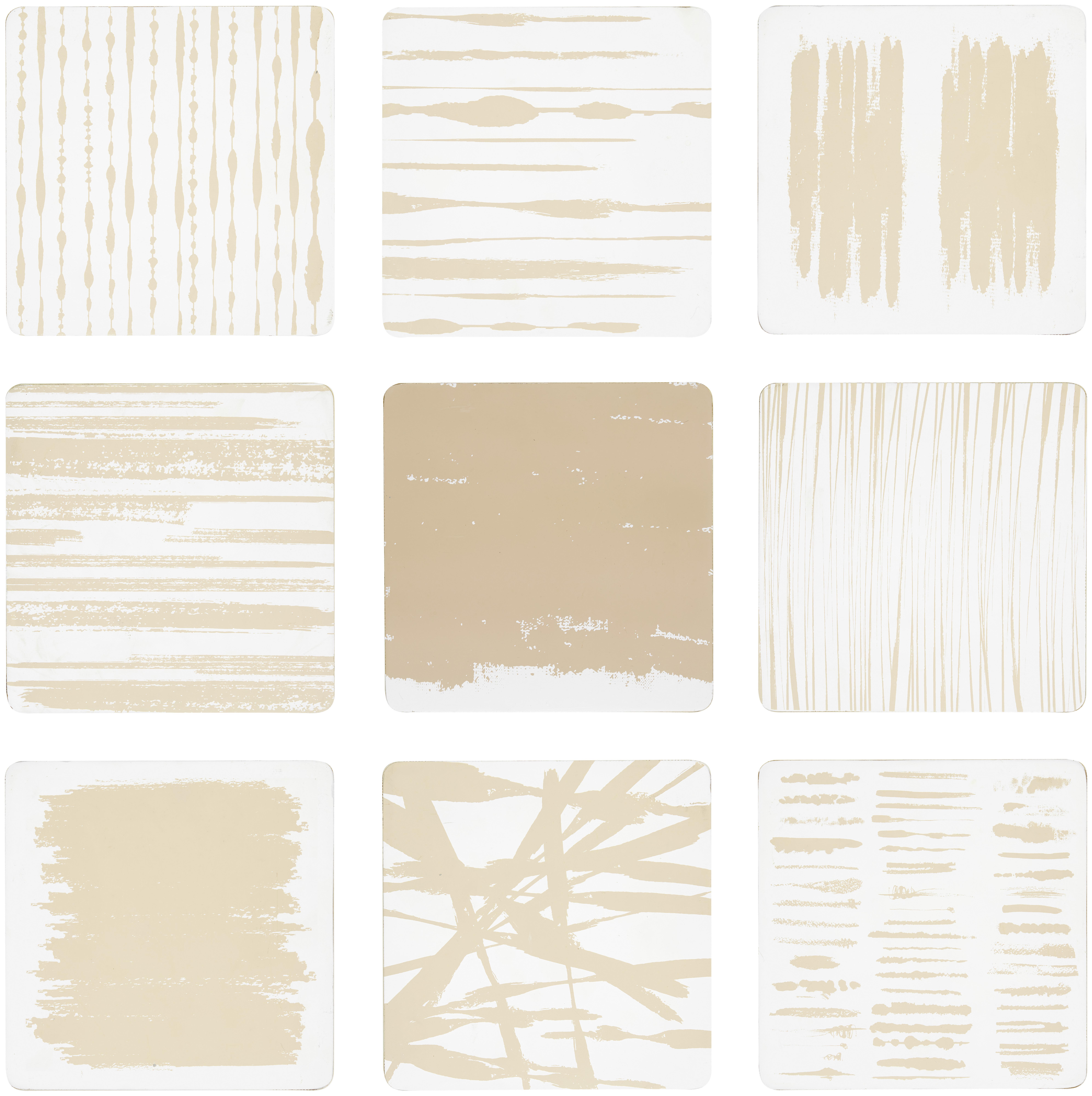 Fali Dekoráció Dunes - Bézs/Fehér, modern, Faalapú anyag (20/20/2cm) - Modern Living