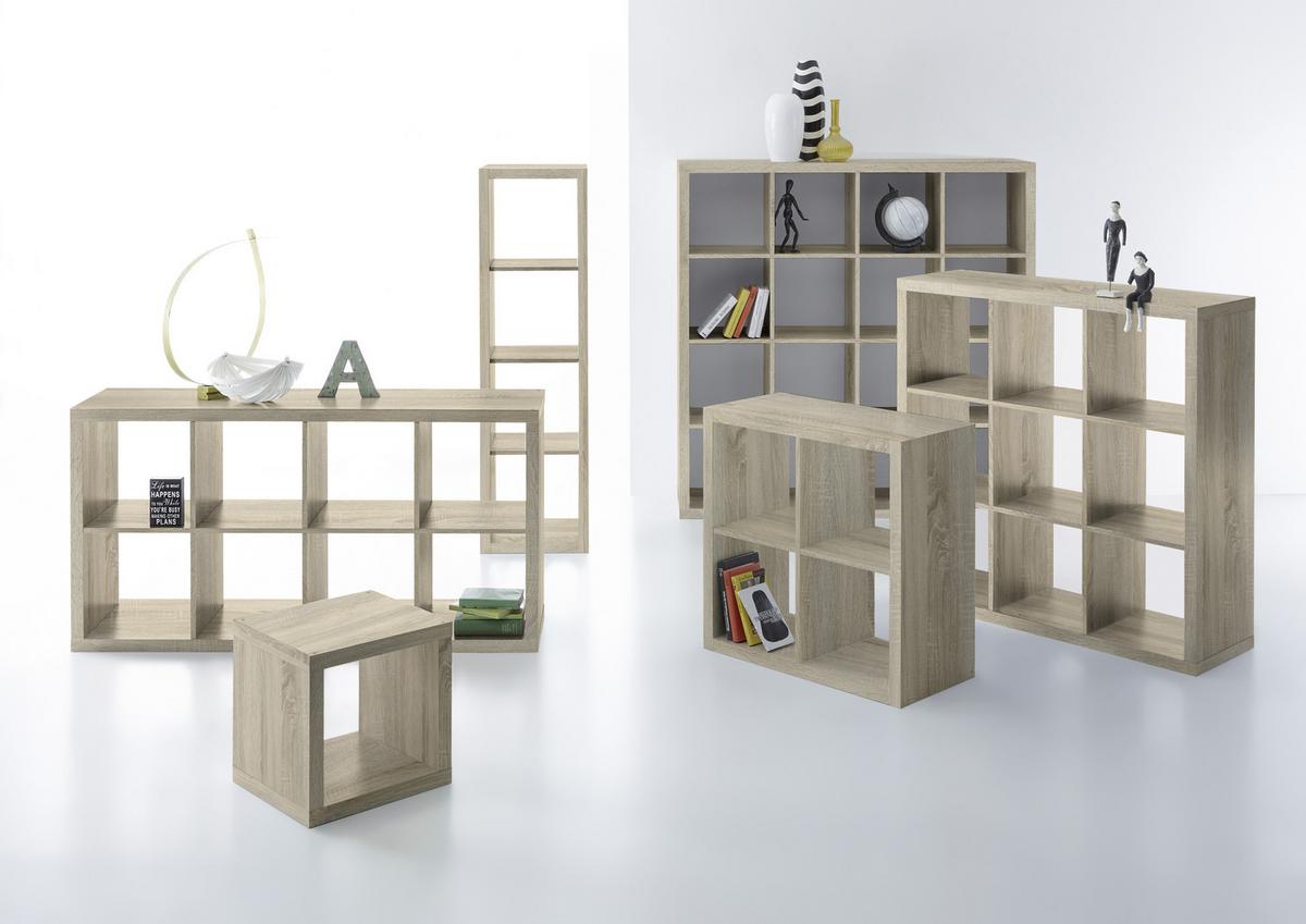 REGAŁ DZIAŁOWY STYLE - kolor dębu sonoma, Design, materiał drewnopochodny (41/41/38cm) - Carryhome