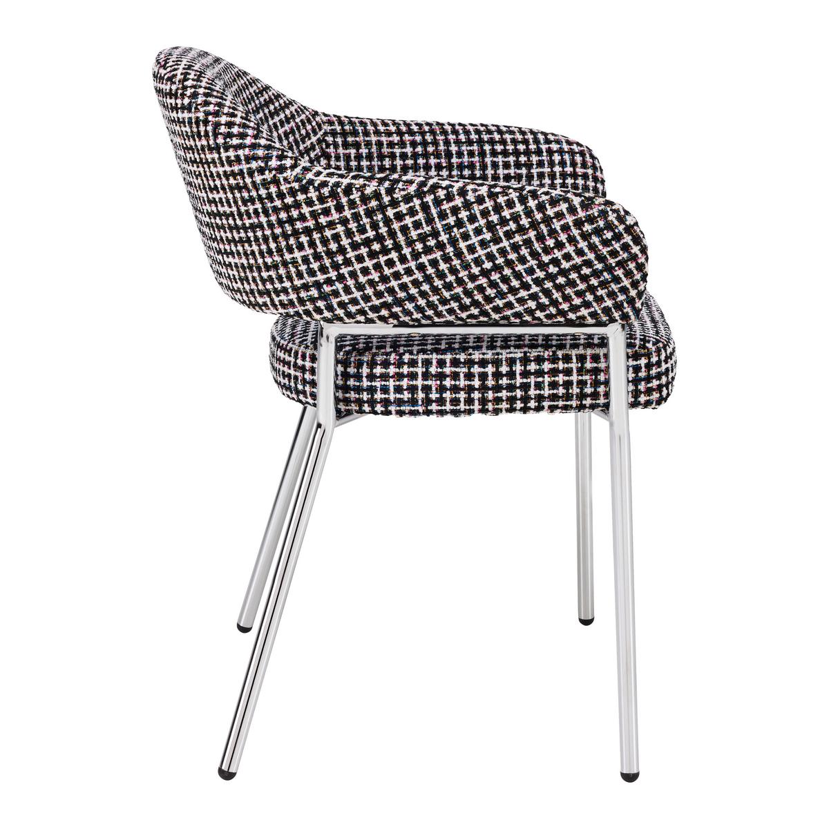 Sessel Coco -Trend- - Chromfarben/Multicolor, Modern, Textil/Metall (60/60/60cm) - Premium Living