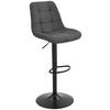 Barhocker Nino Grau - Schwarz/Grau, MODERN, Holz/Textil (46/116/96/53cm) - Based