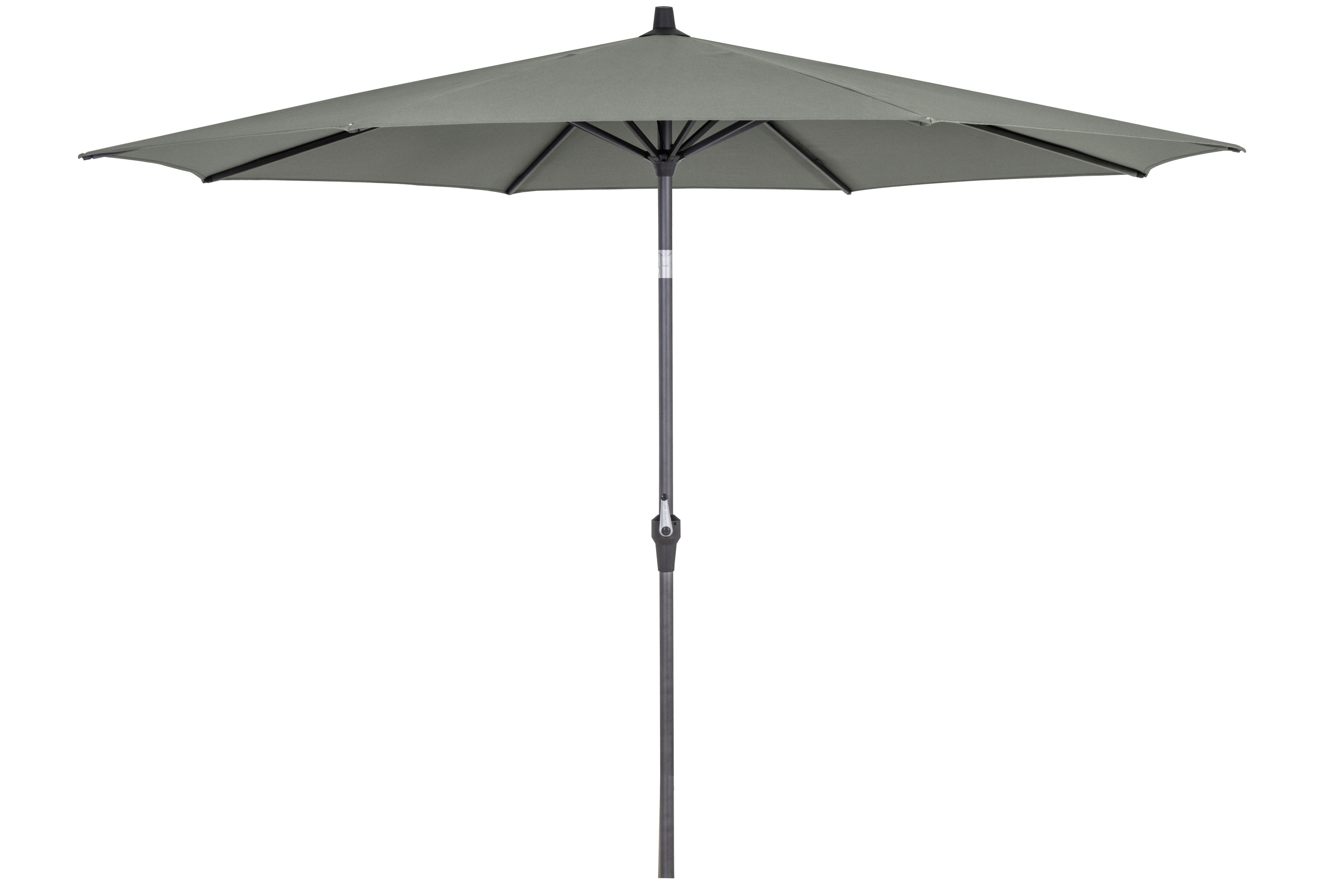 Sonnenschirm Ø 300 H: 238 cm Anthrazit/Olivgrün - Anthrazit/Olivgrün, KONVENTIONELL, Textil/Metall (300/300cm) - Siena Garden