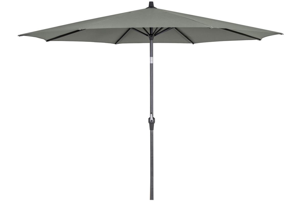 Sonnenschirm Ø 300 H: 238 cm Anthrazit/Olivgrün - Anthrazit/Olivgrün, KONVENTIONELL, Textil/Metall (300/300cm) - Siena Garden