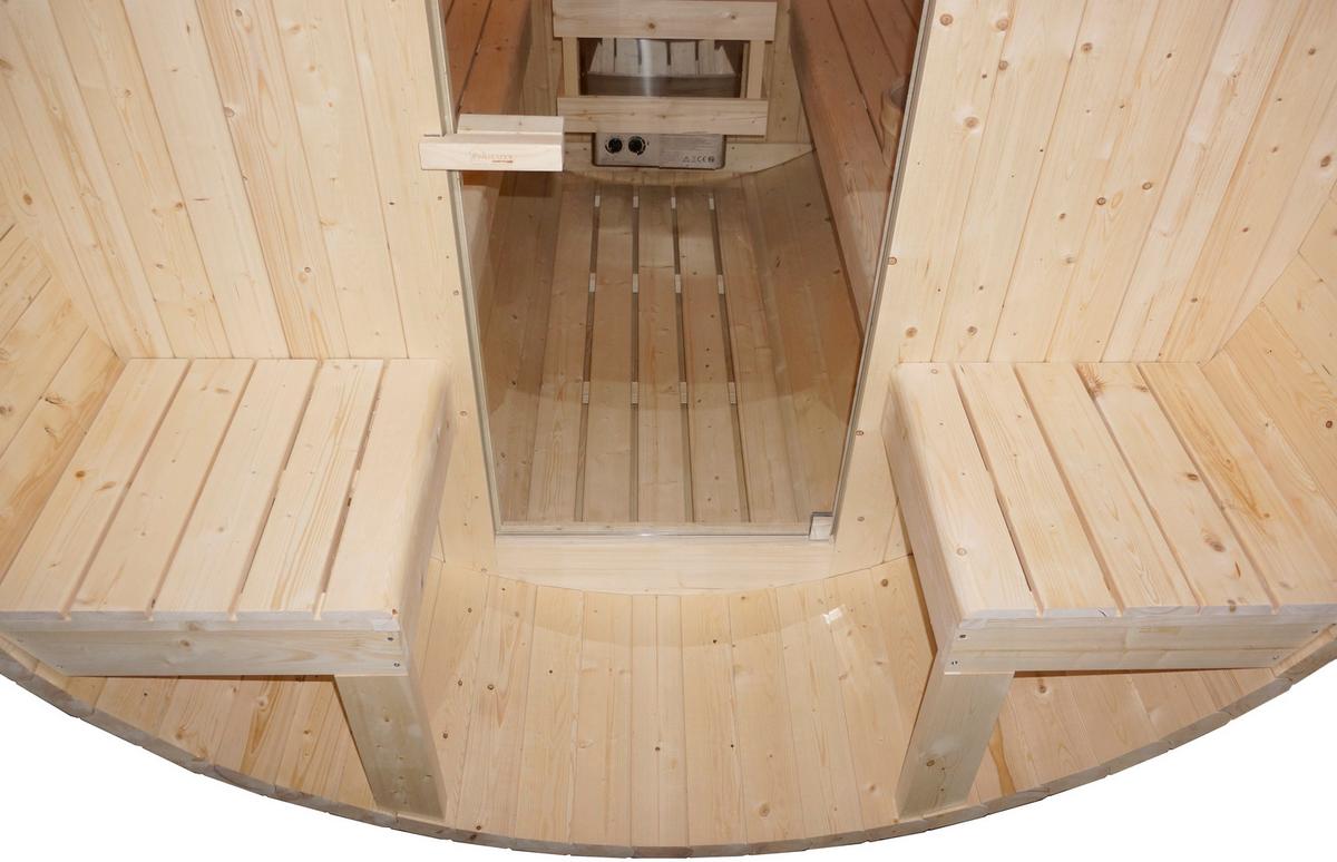 Szaunahordó Bergen - lucfenyőszínű, Konventionell, üveg/fa (194,8/220/191,5cm) - Sanotechnik