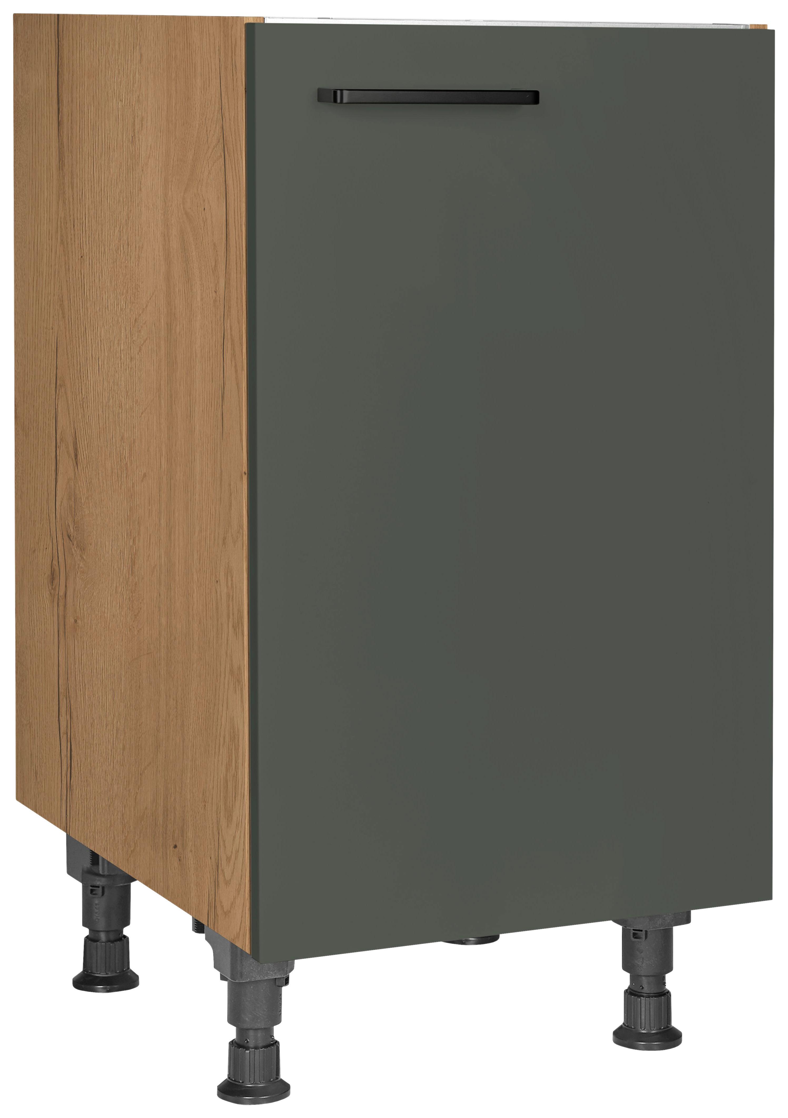 Spülenunterschrank Easytouch Grün - Eichefarben/Schwarz, MODERN, Holzwerkstoff/Metall (45,0/87,0/56,0cm) - Nobilia