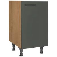 Spülenunterschrank Easytouch Grün - Eichefarben/Schwarz, MODERN, Holzwerkstoff/Metall (45,0/87,0/56,0cm) - Nobilia