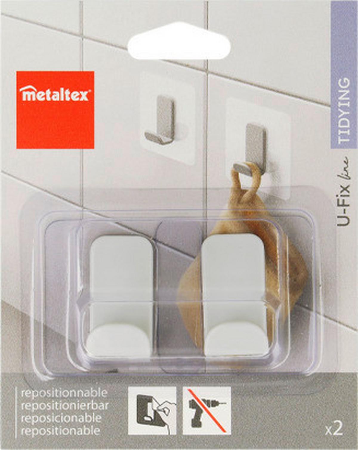 Öntapadós Akasztó Clever - műanyag (5/5cm) - Metaltex