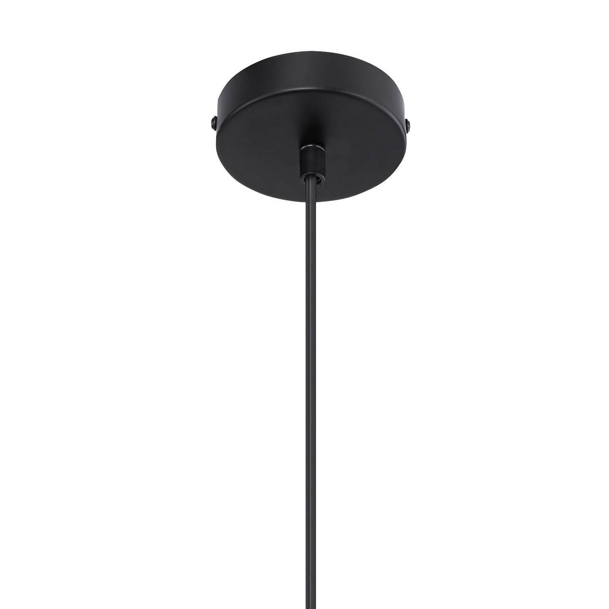 Hängeleuchte Ablona max. 60 Watt - Goldfarben/Schwarz, Natur, Holz/Metall (35/120cm) - Globo