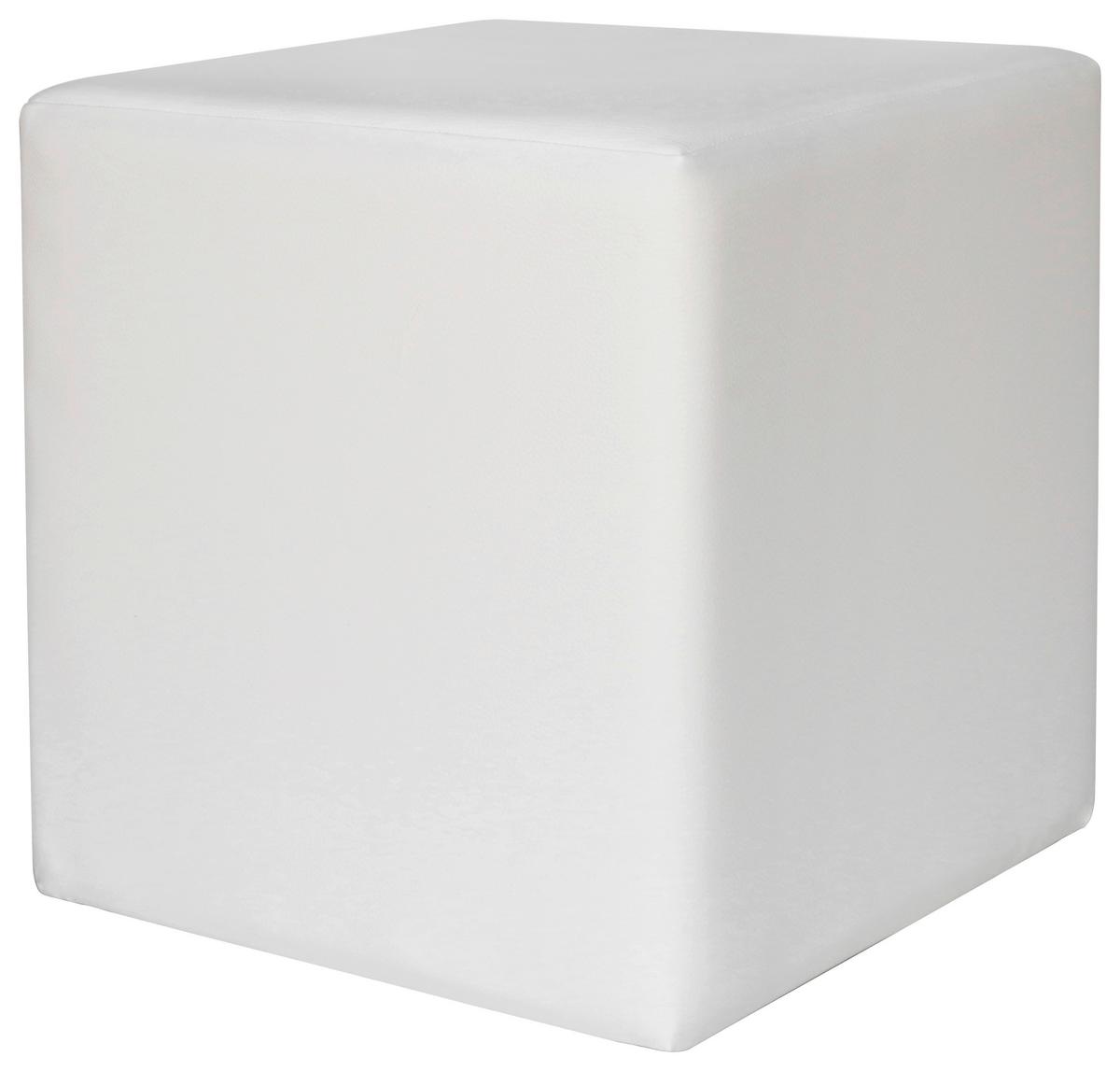 Tabure Colorfull Cube - bela/bež, Moderno, umetna masa/tekstil (40/40/42cm) - Mömax